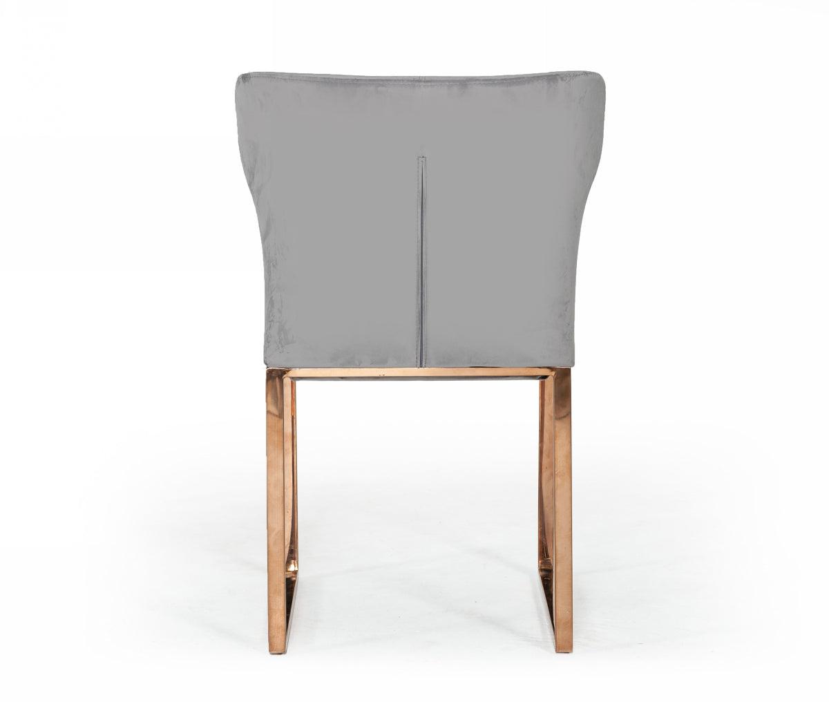 Modrest Chadwick Modern Velvet Rosegold Dining Chair