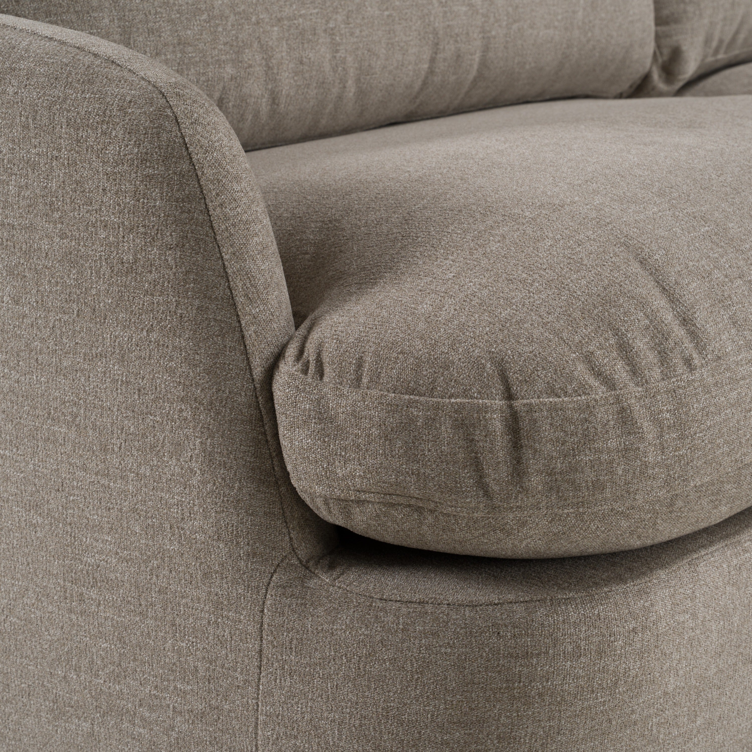 Chantry Modern Sand Fabric Sectional Sofa