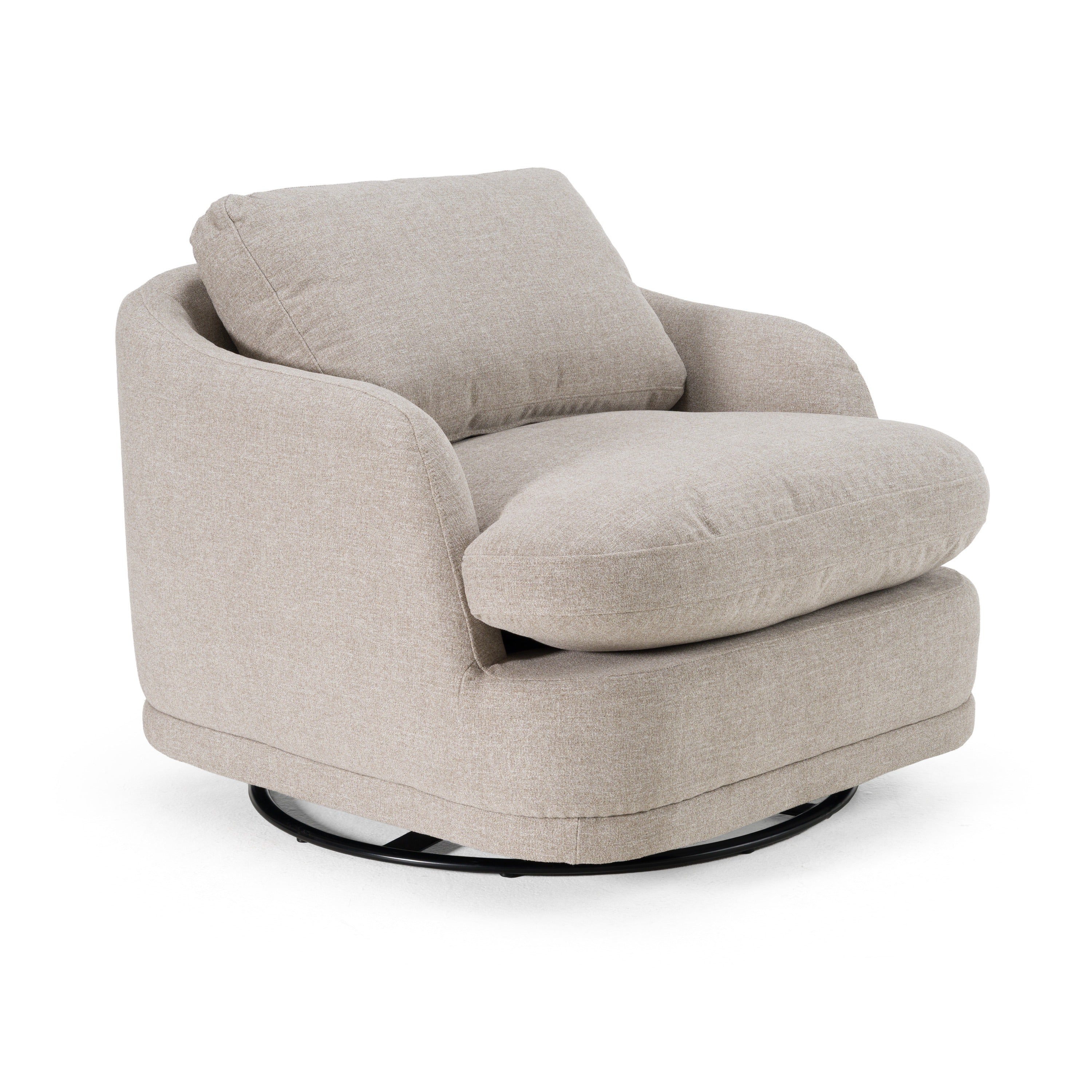 Divani Casa Chantry Modern Fabric Swivel Accent Chair