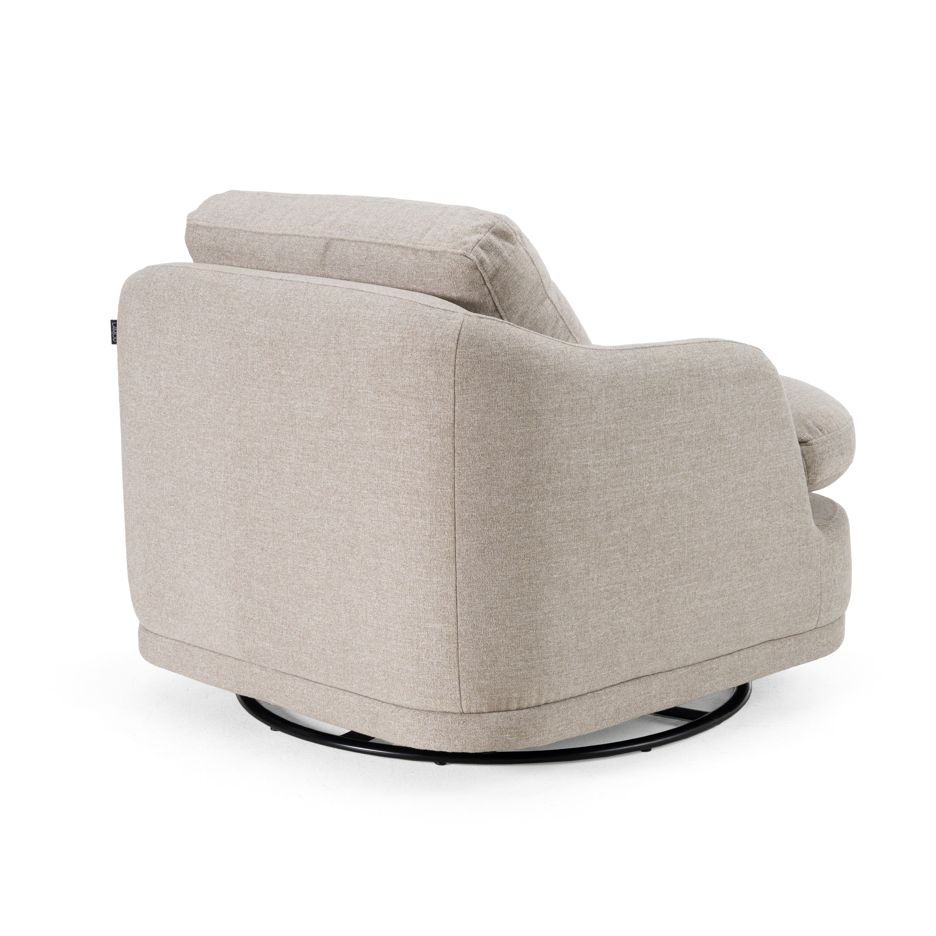 Divani Casa Chantry Modern Fabric Swivel Accent Chair
