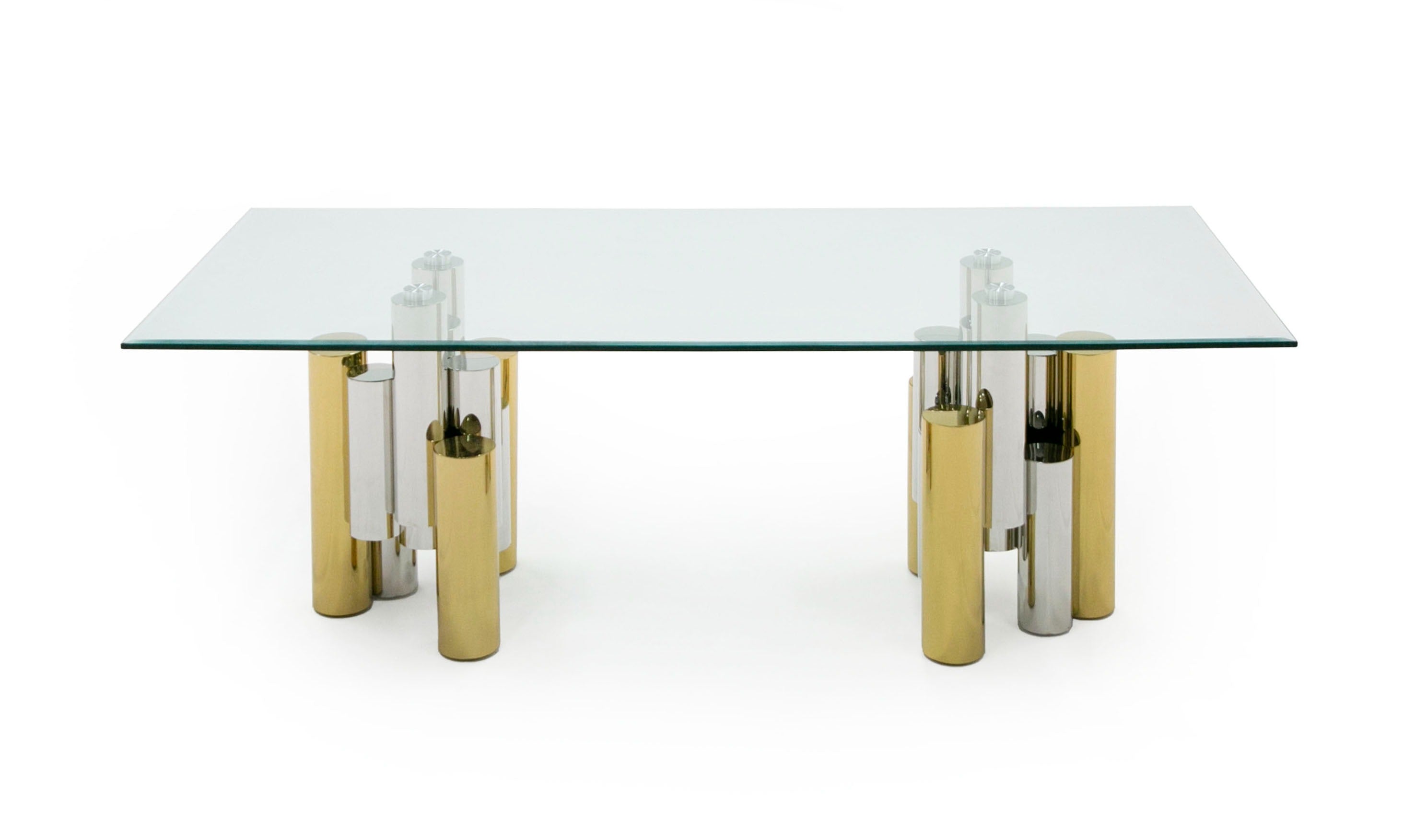 Modrest Chariot - Modern Glass and Mix Rectangular Dining Table-Dining Table-VIG-Wall2Wall Furnishings