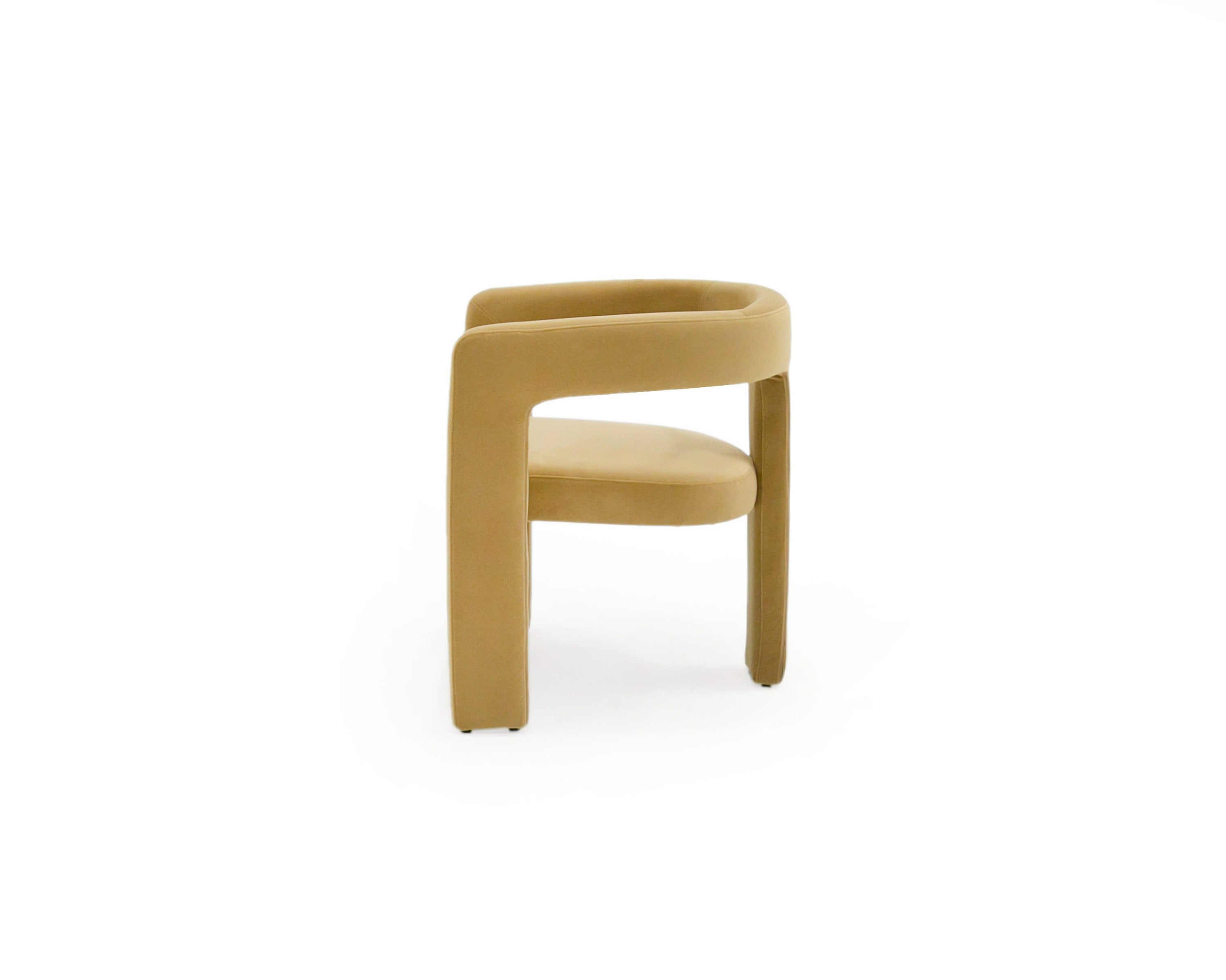 Modrest Cherish - Modern Tan Fabric Dining Chair-Dining Chair-VIG-Wall2Wall Furnishings