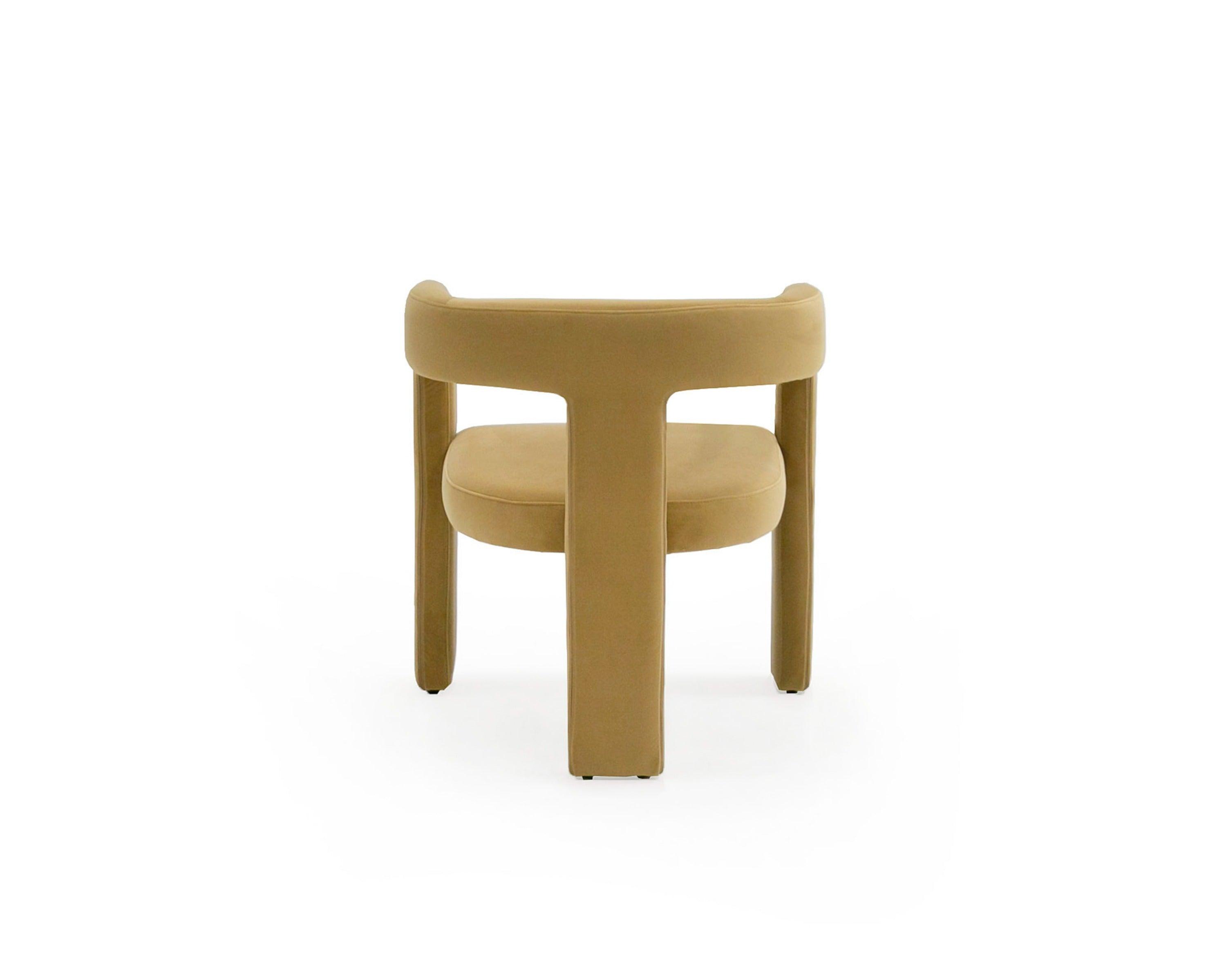 Modrest Cherish - Modern Tan Fabric Dining Chair-Dining Chair-VIG-Wall2Wall Furnishings