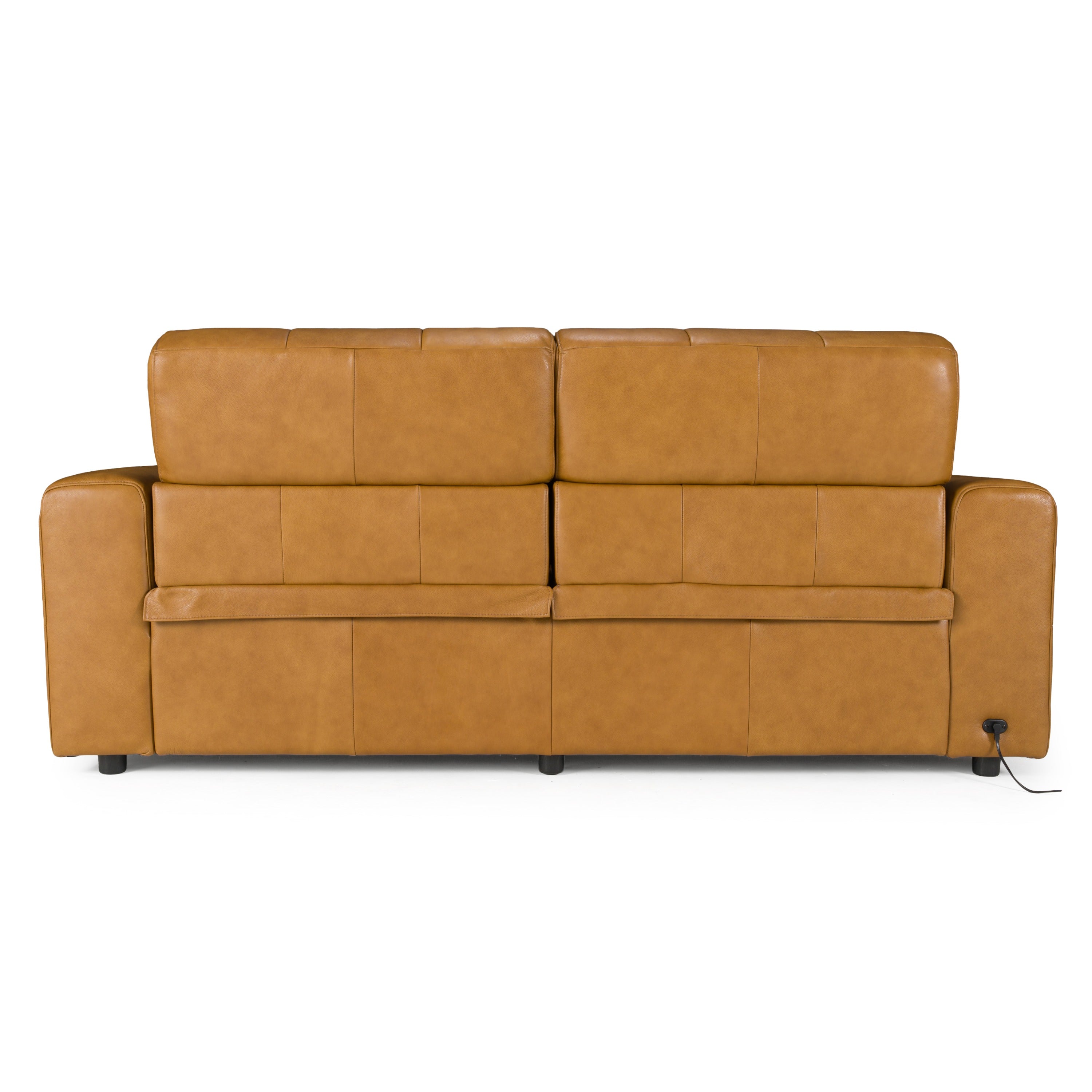 Chevak Modern Leather Sofa w/ 2 Recliners