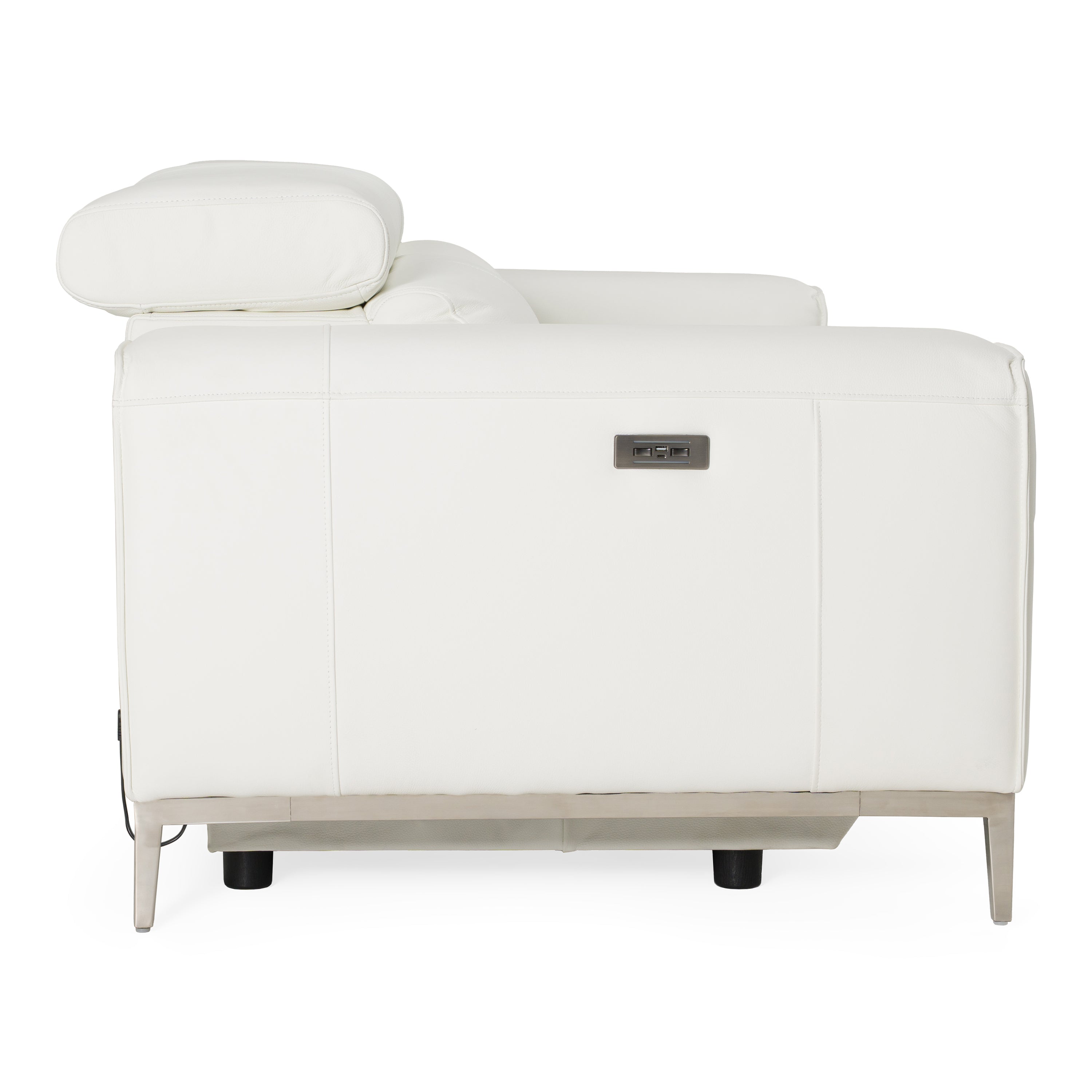Chignik Modern Leather Sofa w/ 2 Recliners