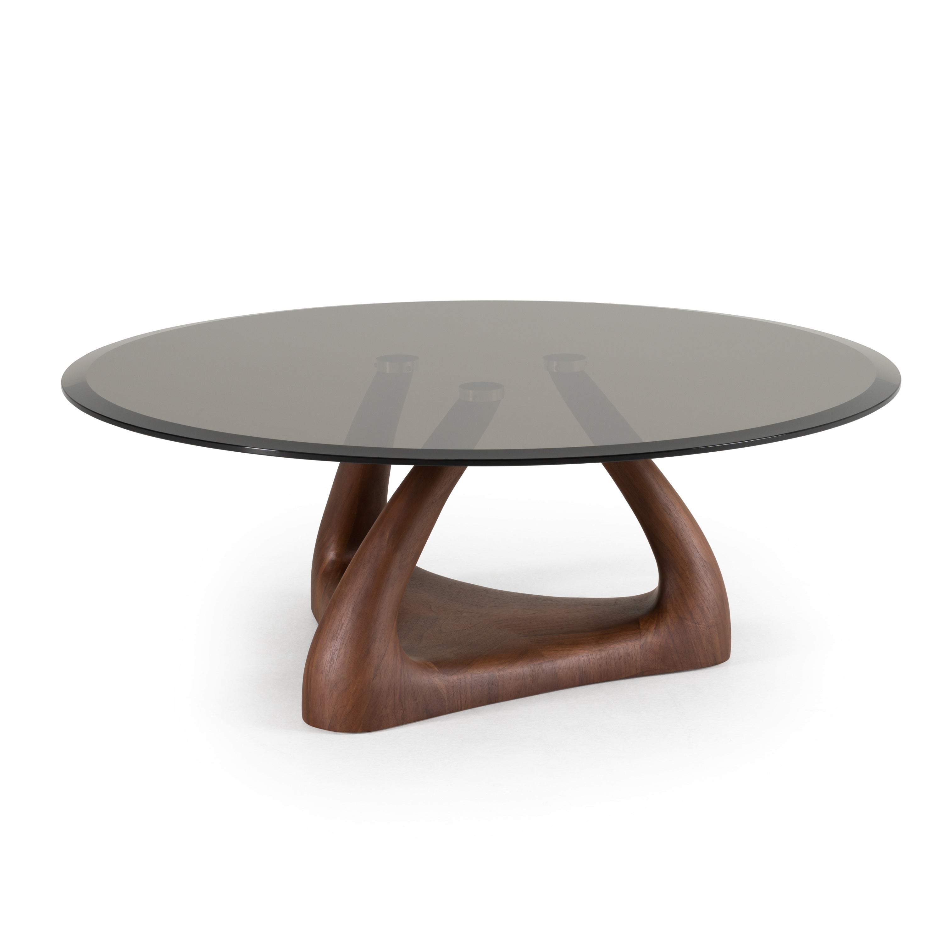 Modrest Christy MidCentury Modern Glass Round Coffee Table