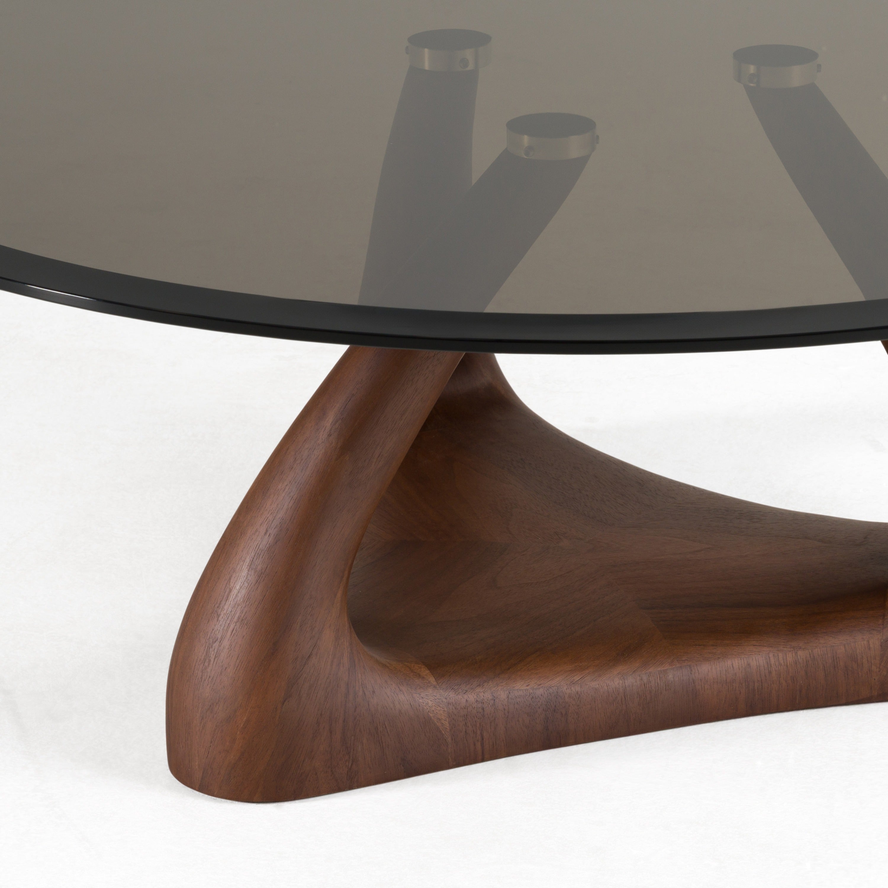 Modrest Christy MidCentury Modern Glass Round Coffee Table
