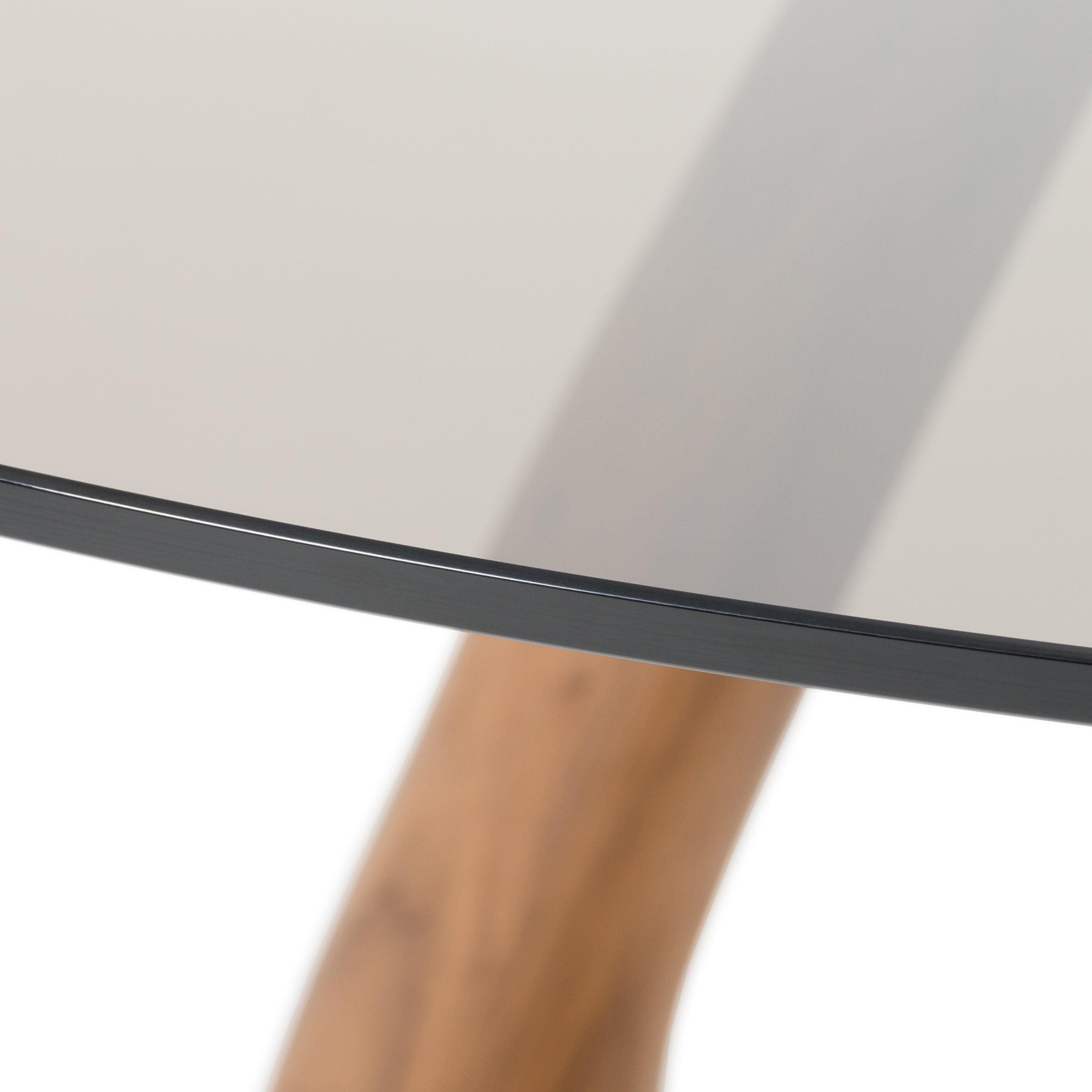 Modrest Christy Mid Century Modern Glass Round Dining Table