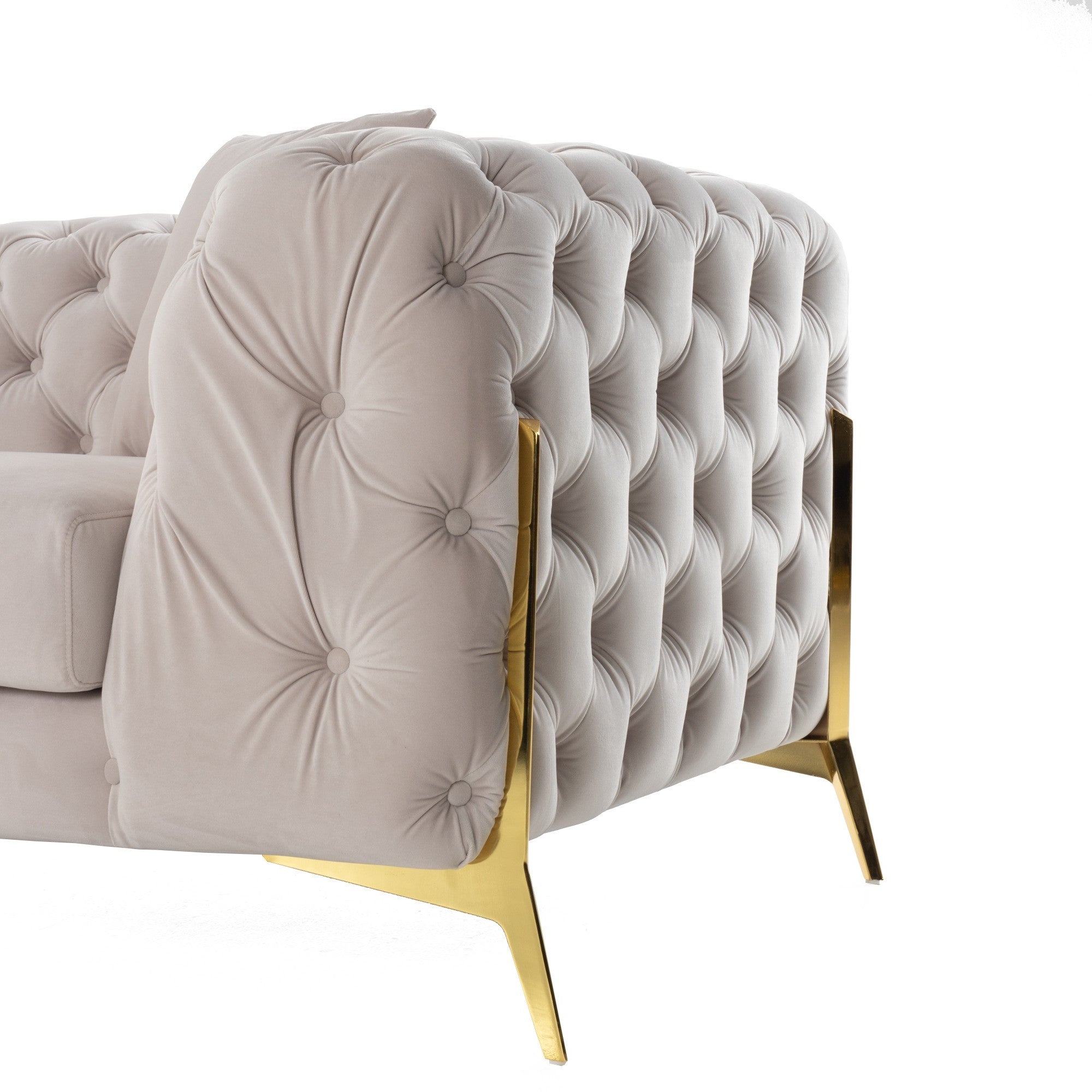 Clarice Transitional Light Velvet Sectional Sofa