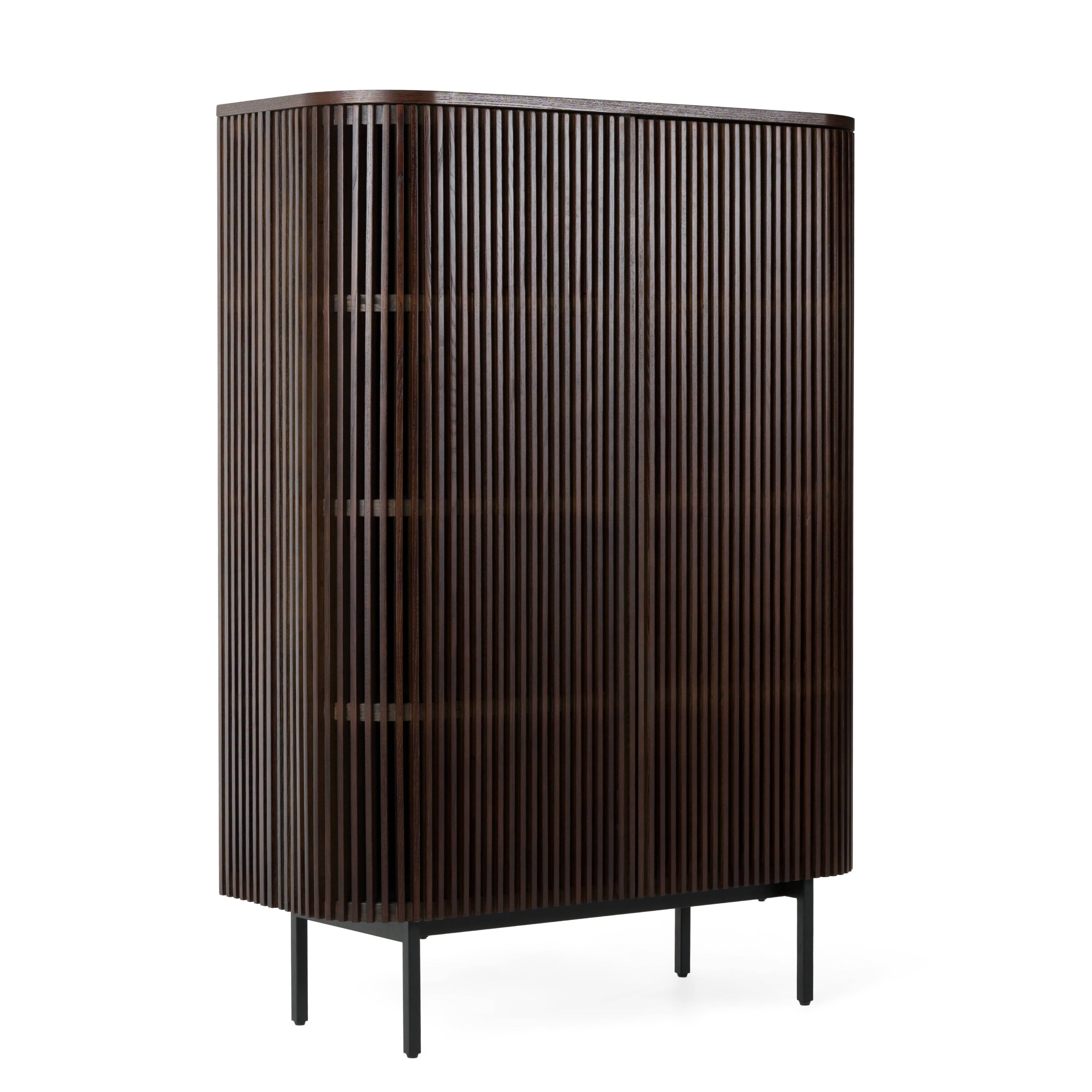 Modrest Clifton Modern Smoked Ash Tall Buffet