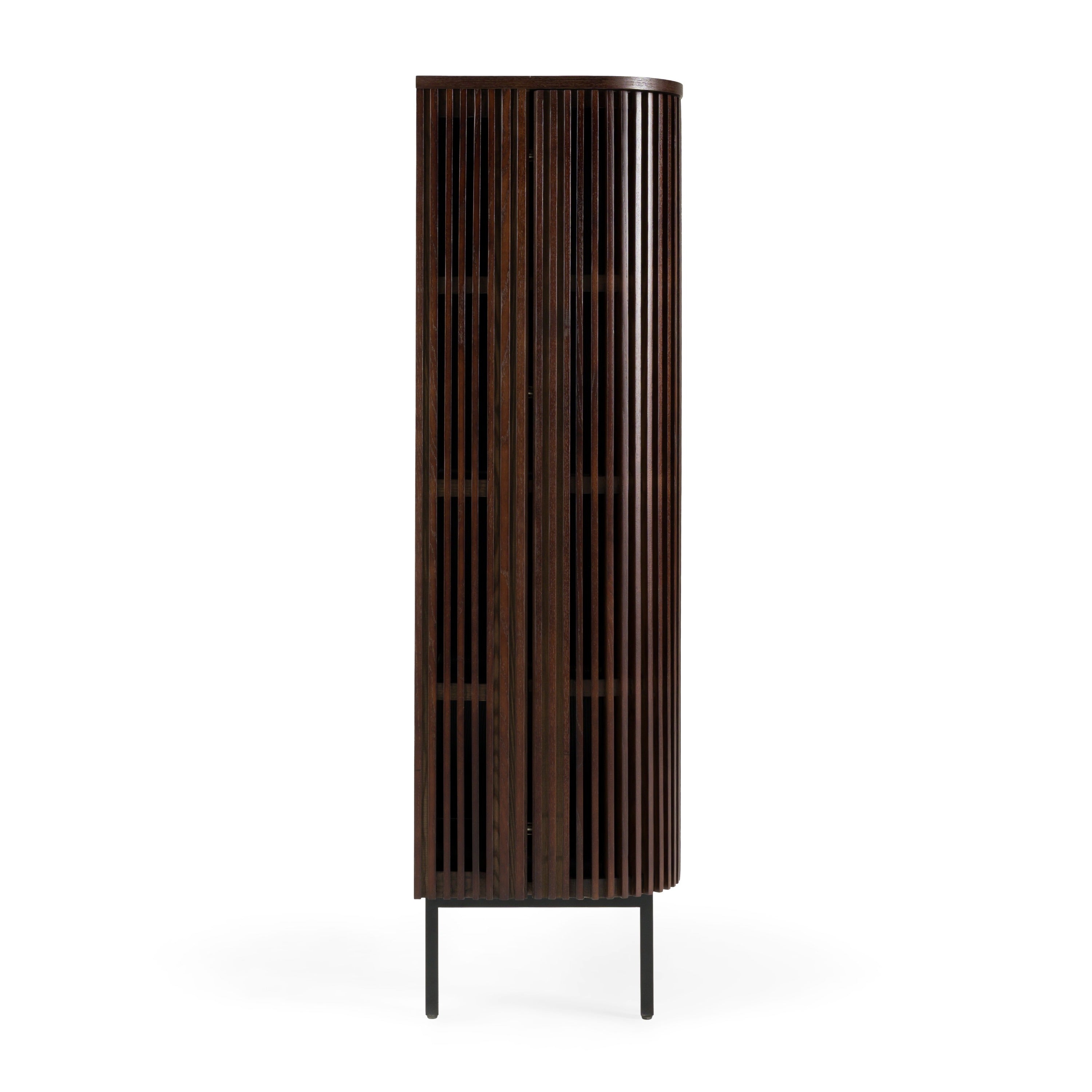 Modrest Clifton Modern Smoked Ash Tall Buffet