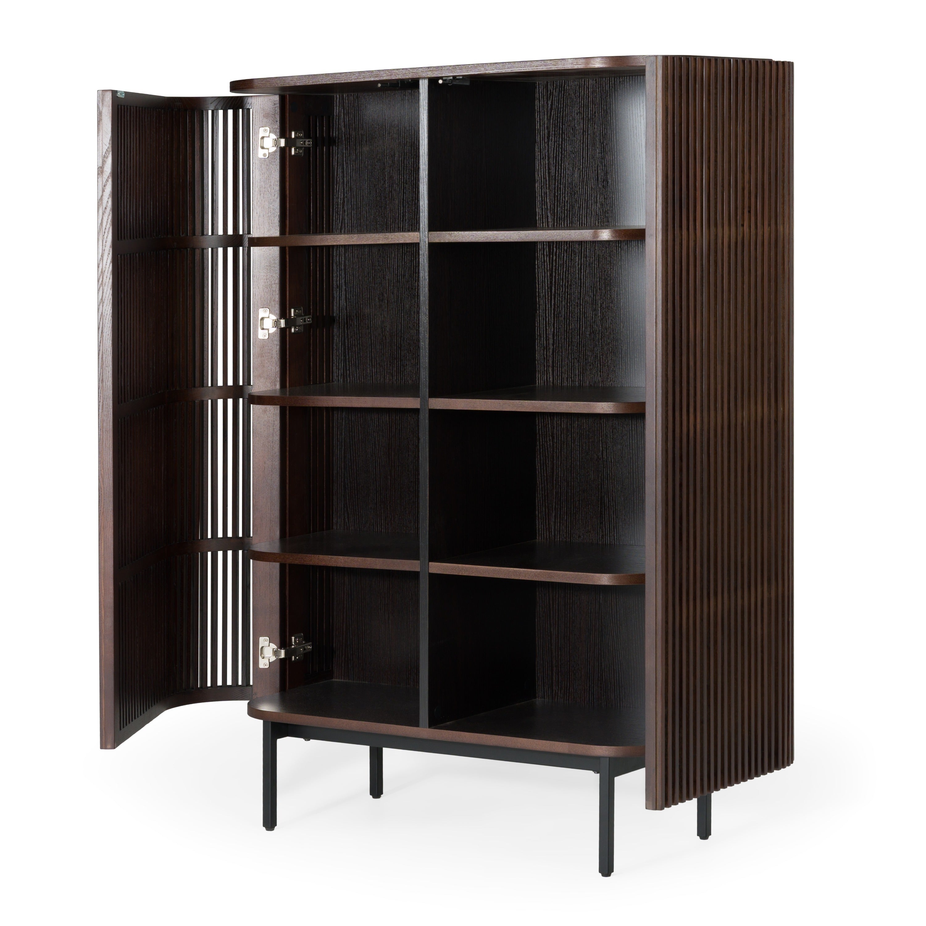 Modrest Clifton Modern Smoked Ash Tall Buffet