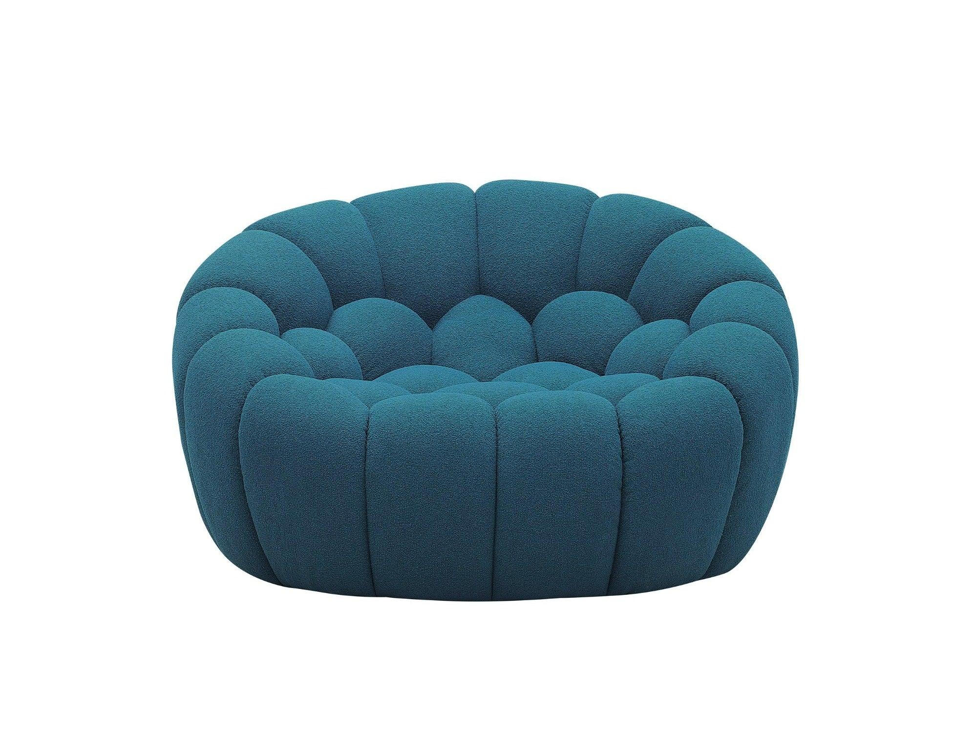 Divani Casa Yolonda Modern Curved Dark Fabric Chair