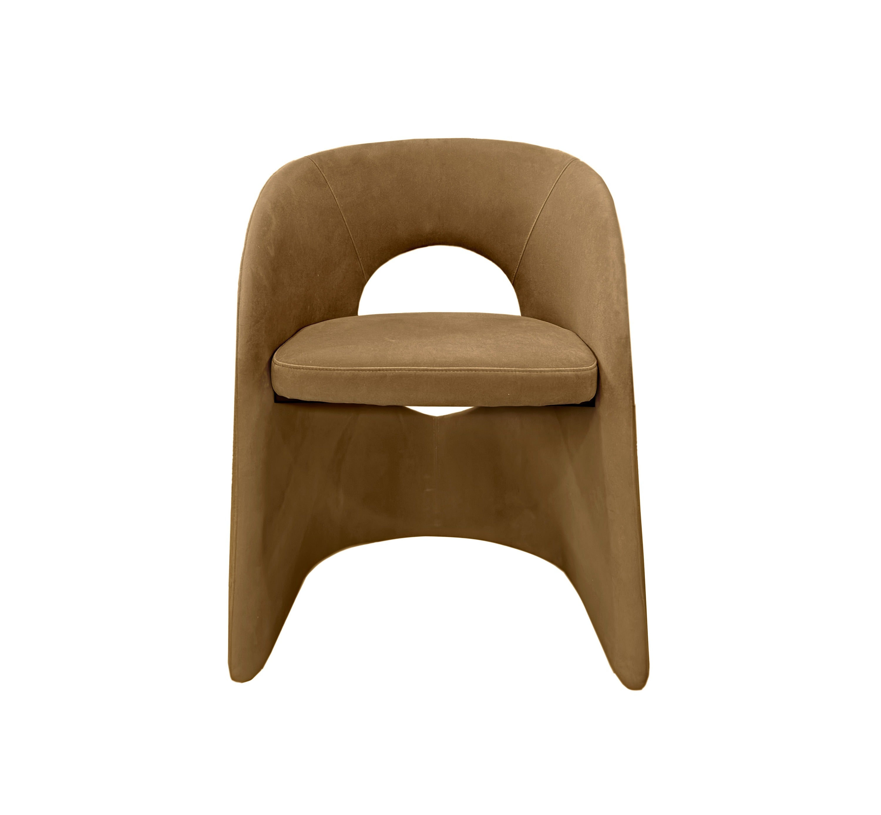 Modrest Brea - Modern Tan Fabric Dining Chair-Dining Chair-VIG-Wall2Wall Furnishings