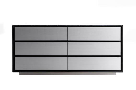 Concord Modern Marble and Ash and Aluminum Dresser
