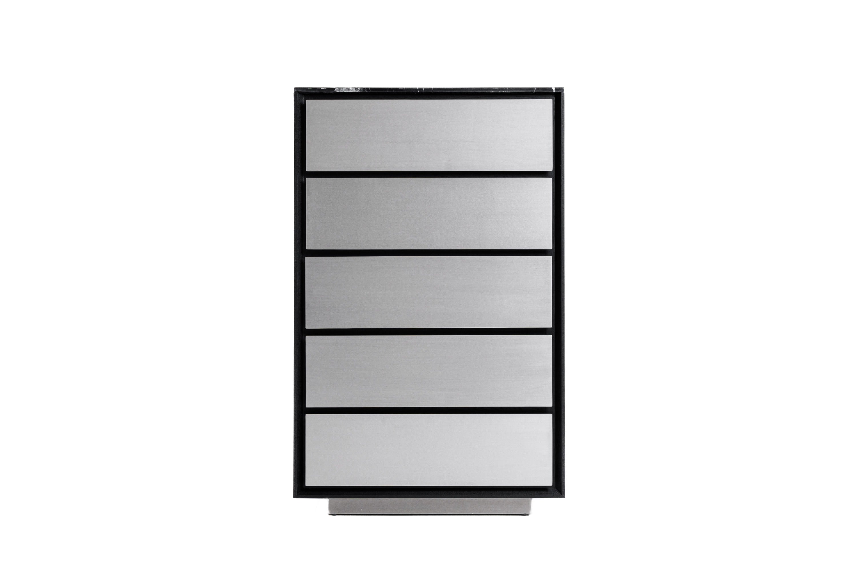 Concord Modern Marble and Ash and Aluminum Chest
