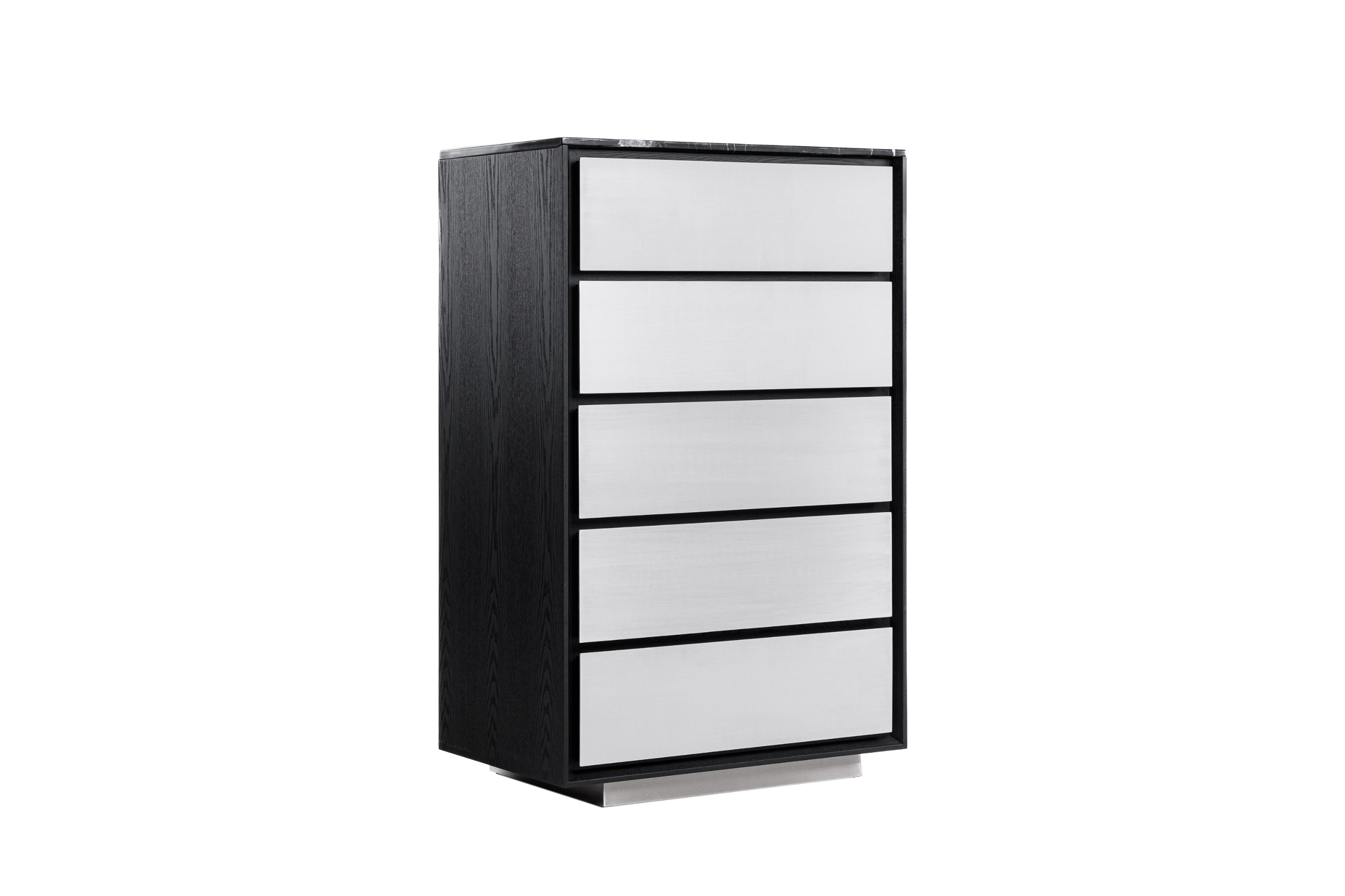 Concord Modern Marble and Ash and Aluminum Chest