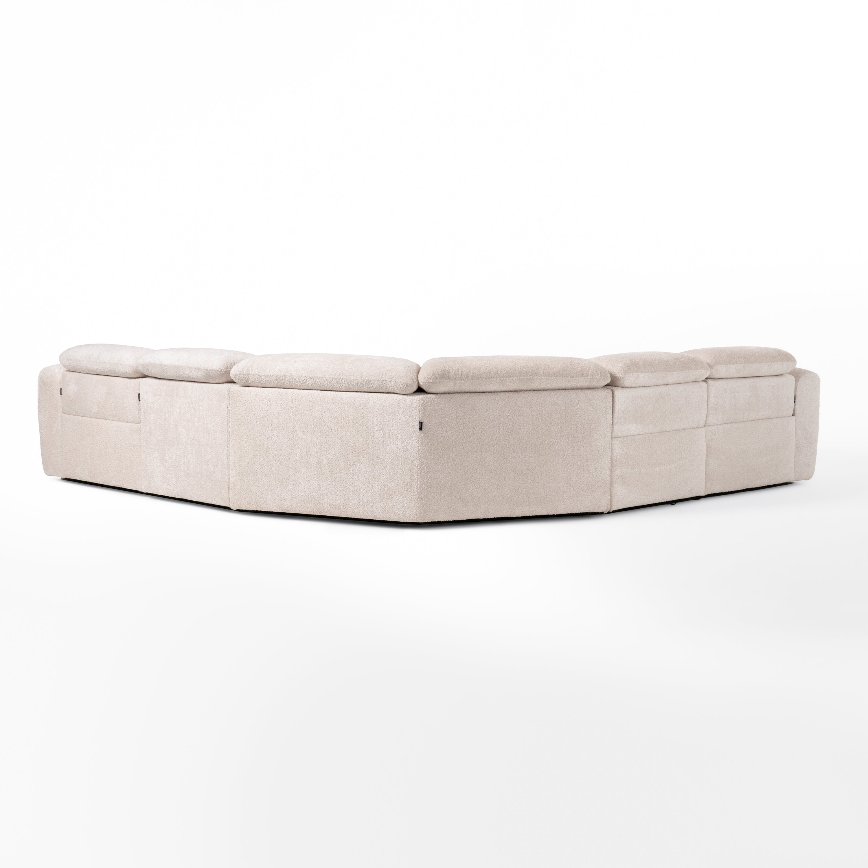 Conrad Modern Fabric Sectional Sofa With 3 Recliners