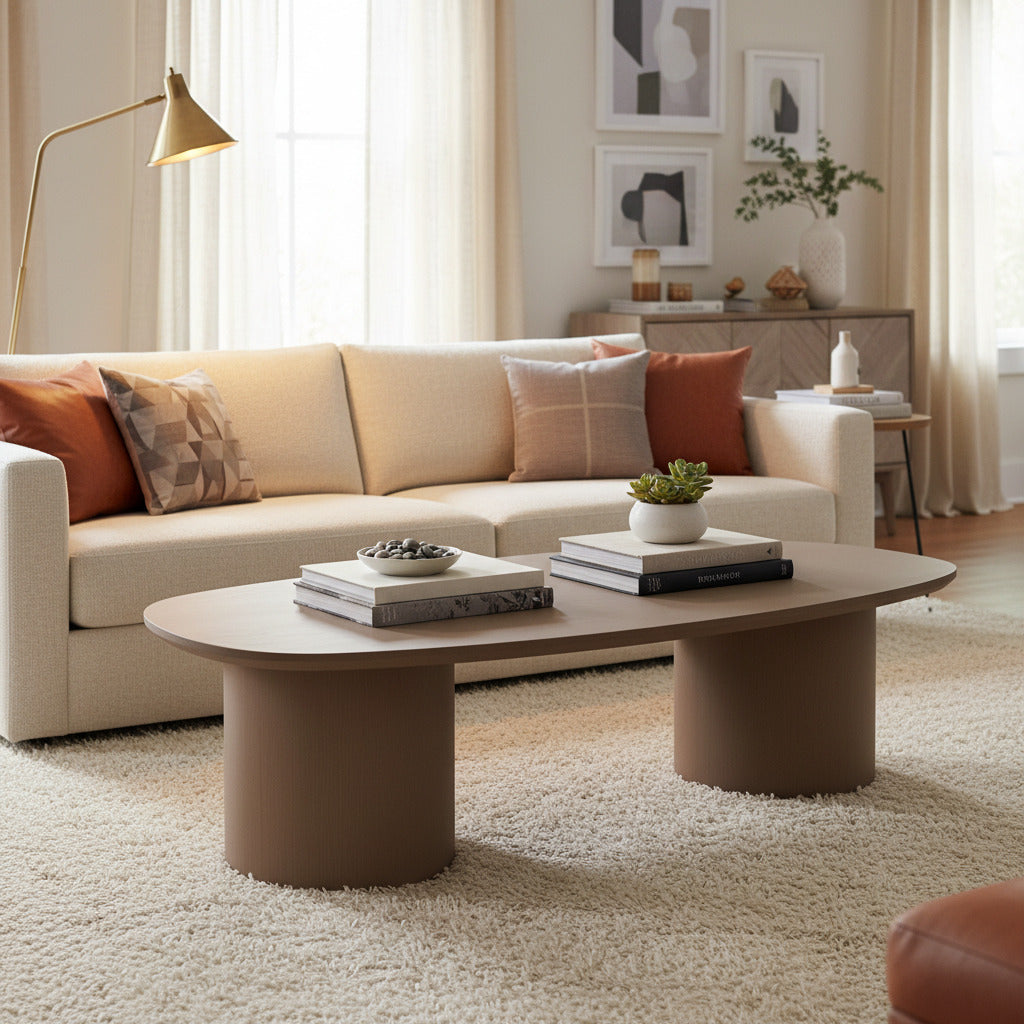 Connie - Modern Oval Coffee Table