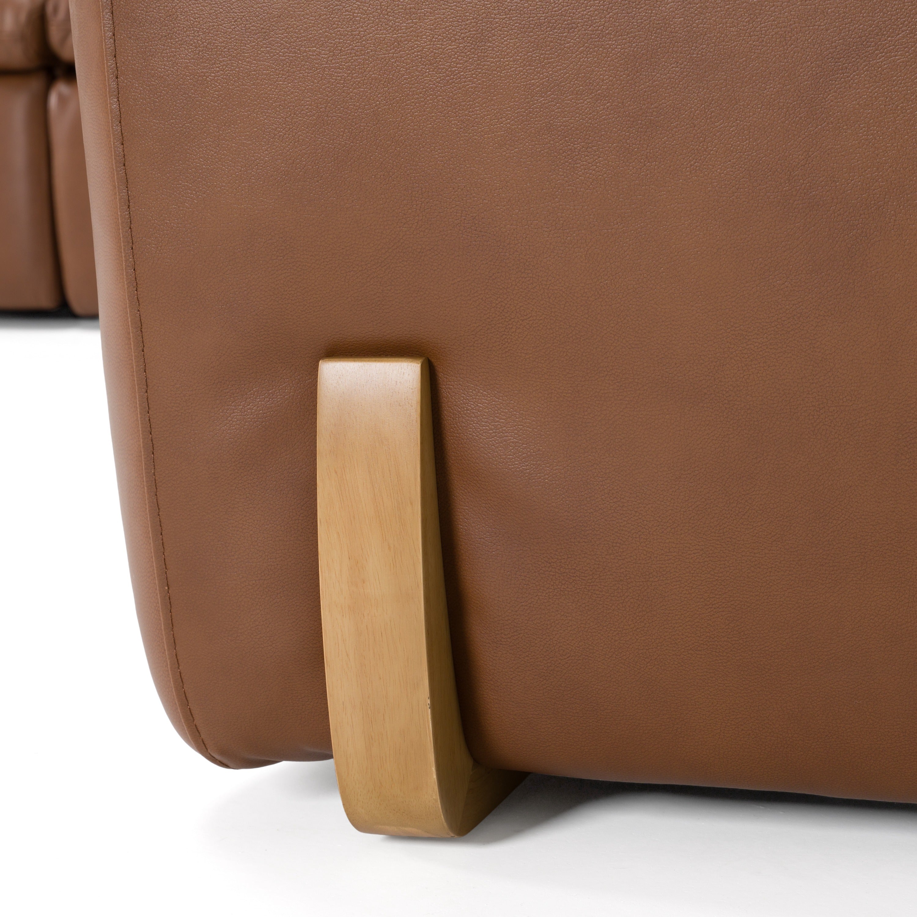 Conrad Modern Leather Sectional Sofa with 3 Recliners