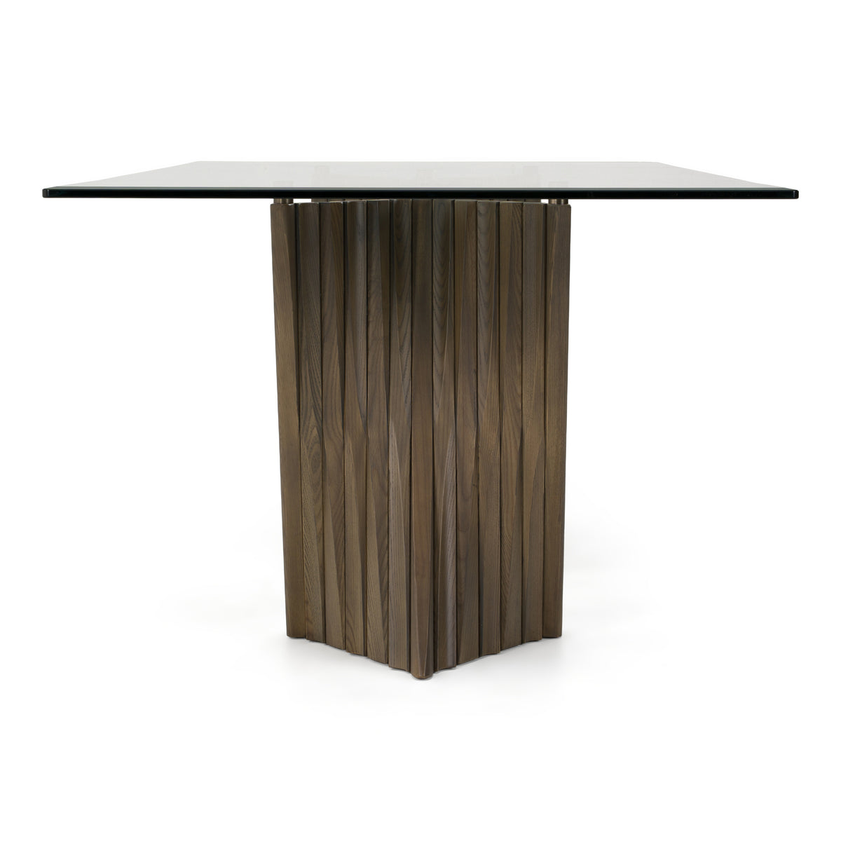 Corbin Mid-Century Ash and Glass Dining Table