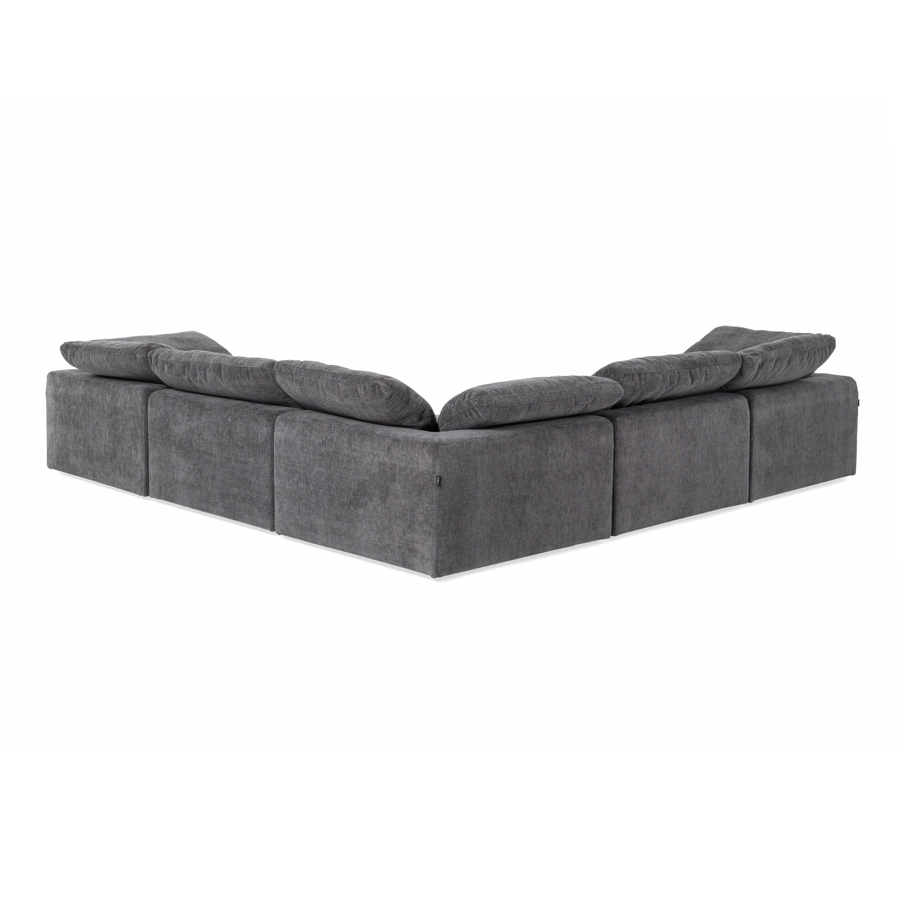 Corinth Modern Fabric Sectional Sofa with 3 Power Recliners