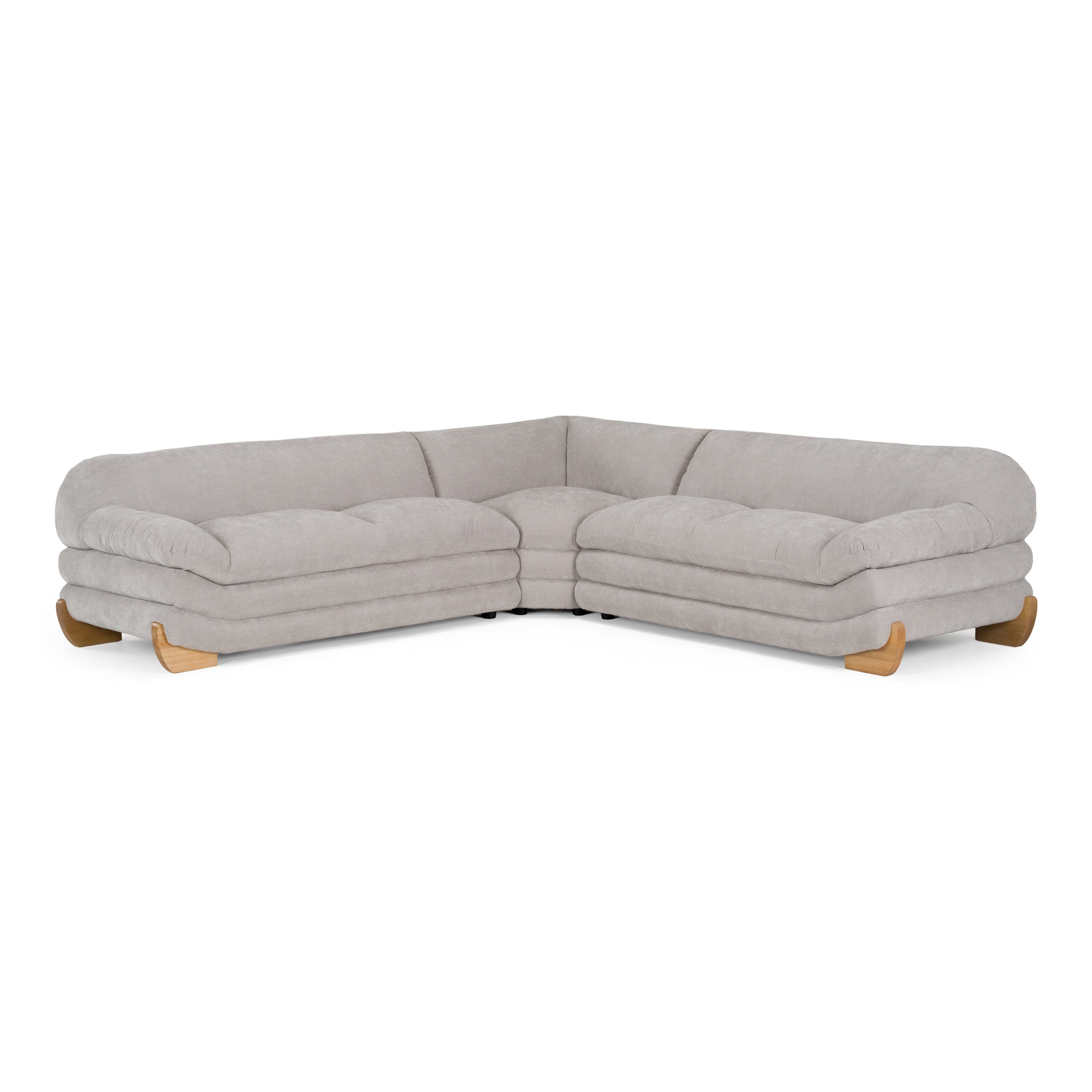 Crockett - Modern Fabric Sectional Sofa