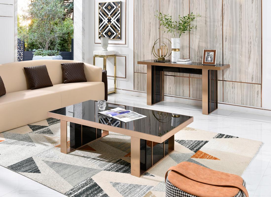 Nova Domus Cartier Modern Rosegold Console Table