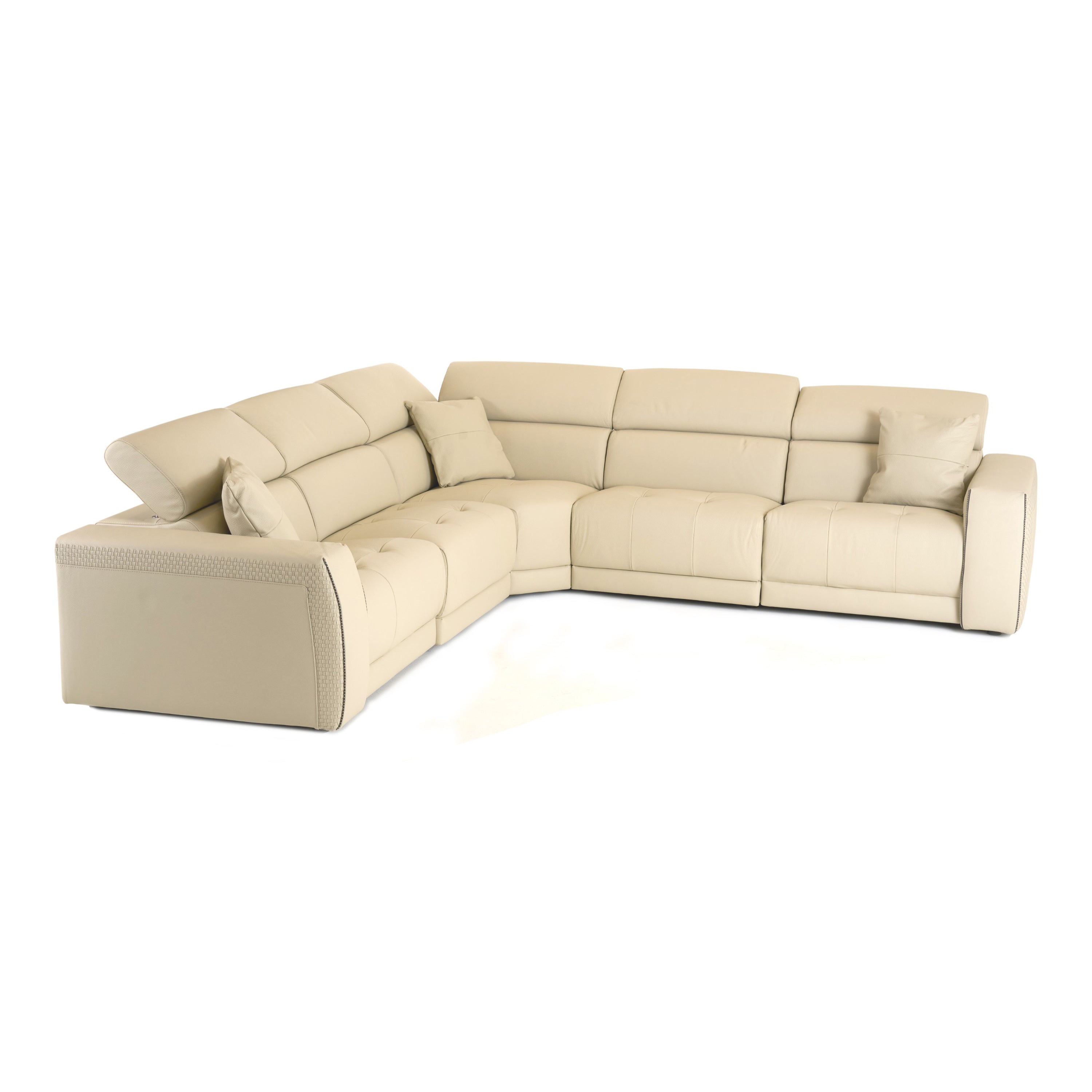 Dalton Modern Italian Leather Sectional Sofa Recliners