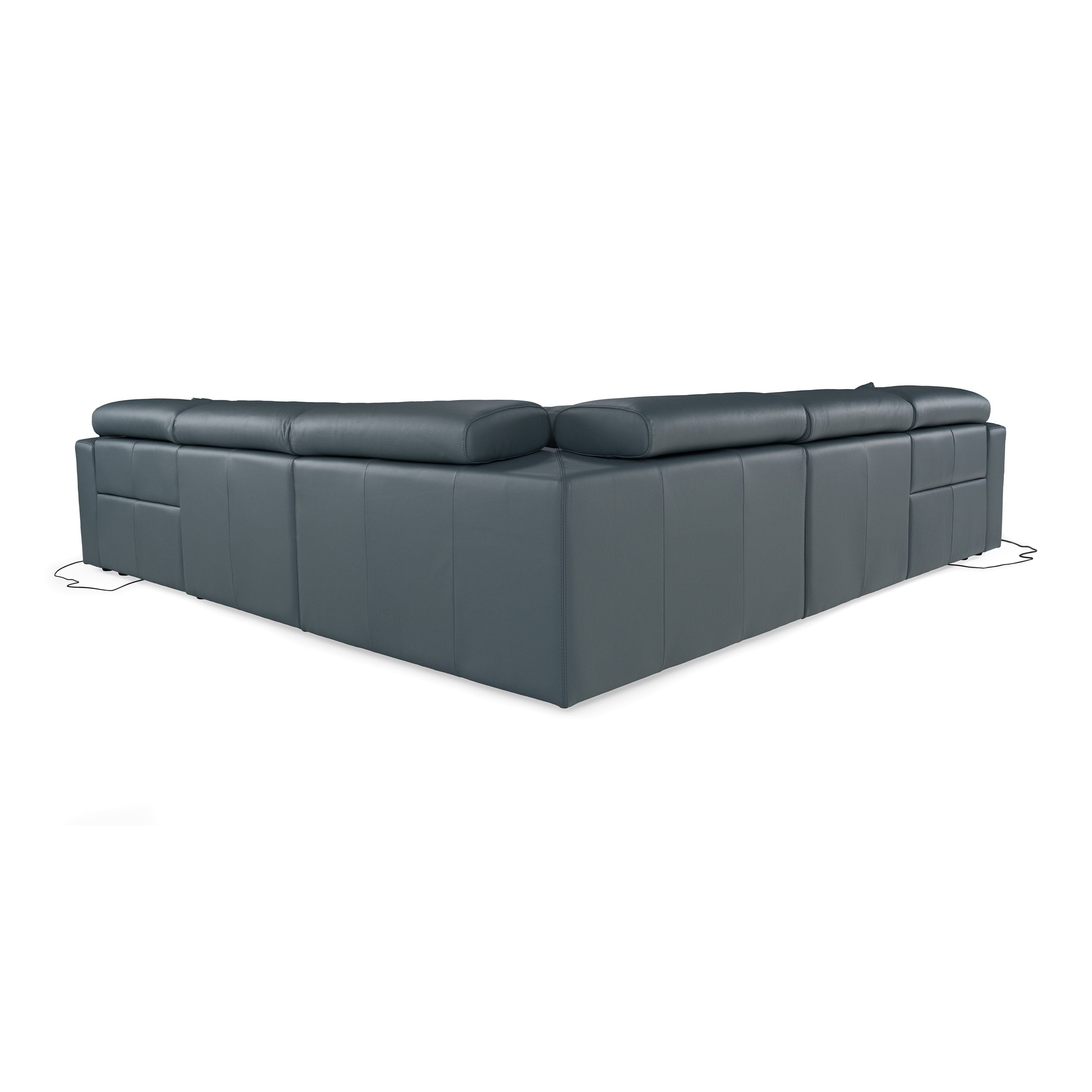 Dalton Modern Italian Leather Sectional Sofa Recliners