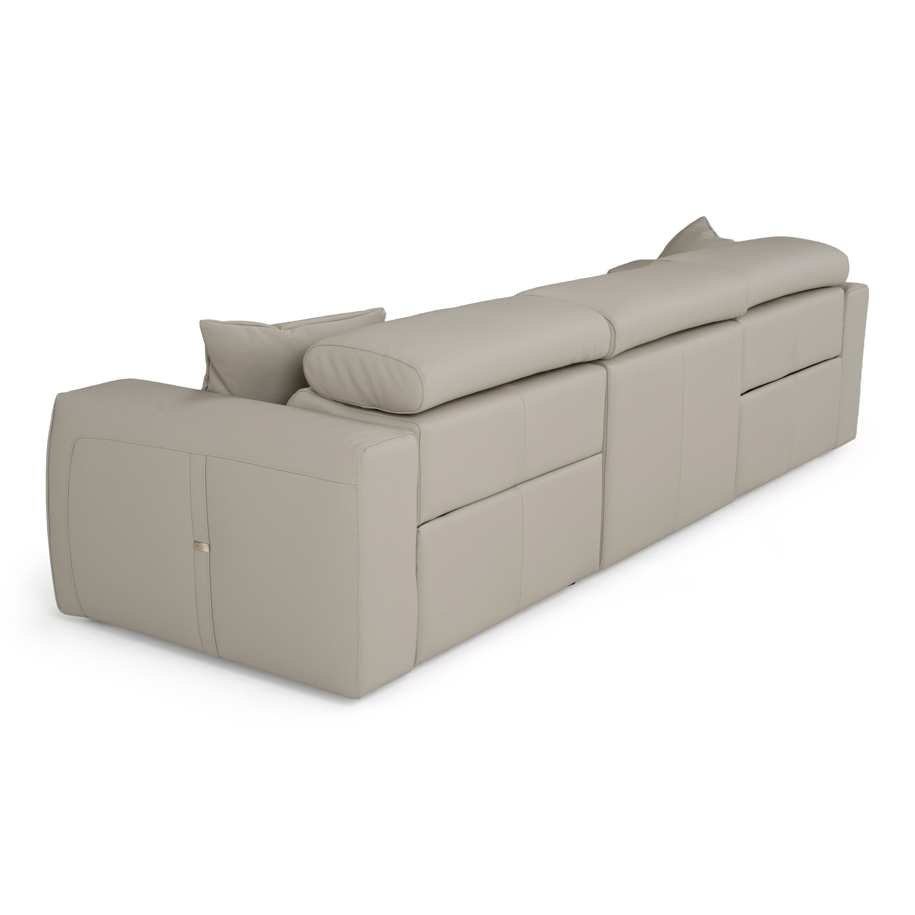 Dalton Modern Italian Leather 4-Seat Sofa and 2 Recliners