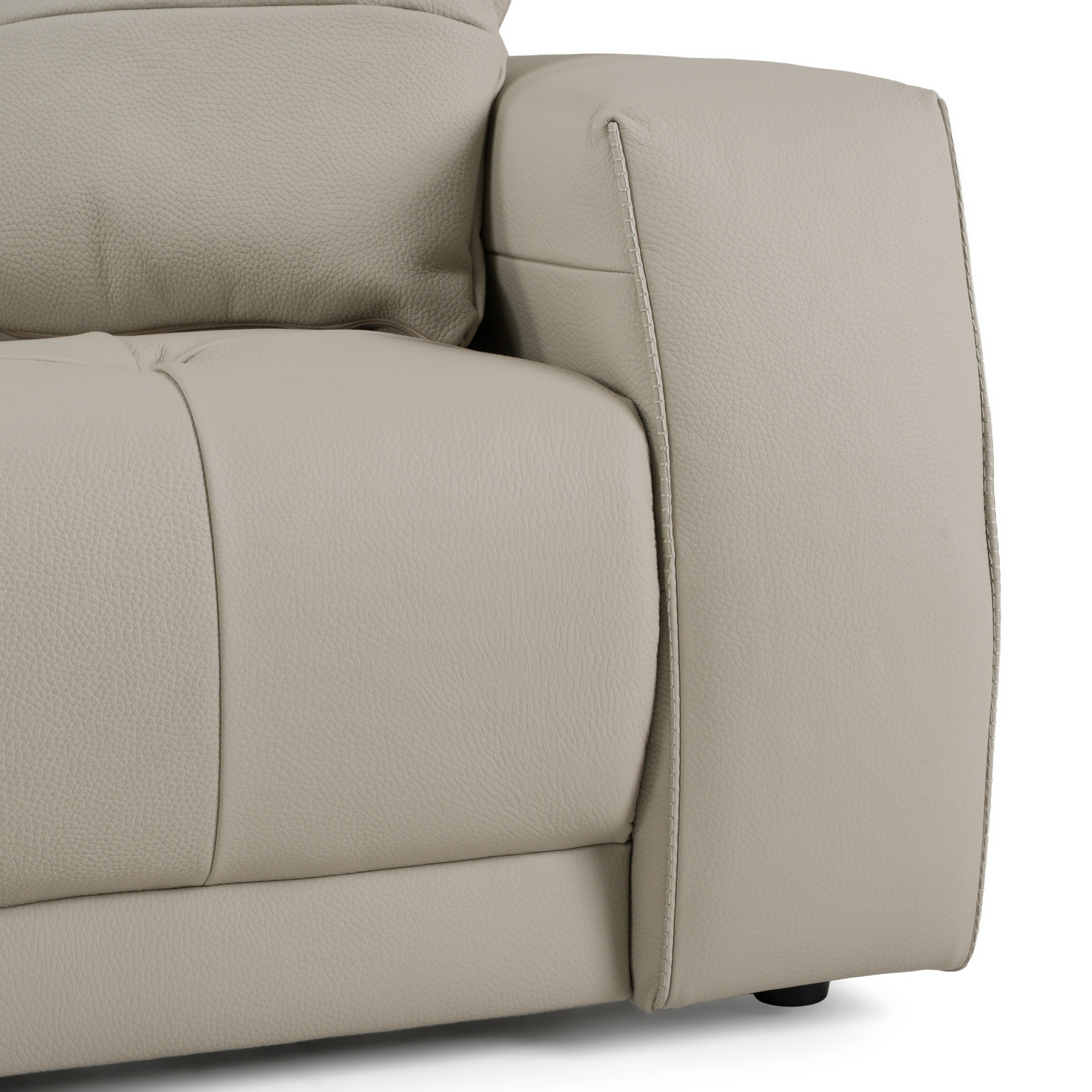 Dalton Modern Italian Leather 4-Seat Sofa and 2 Recliners