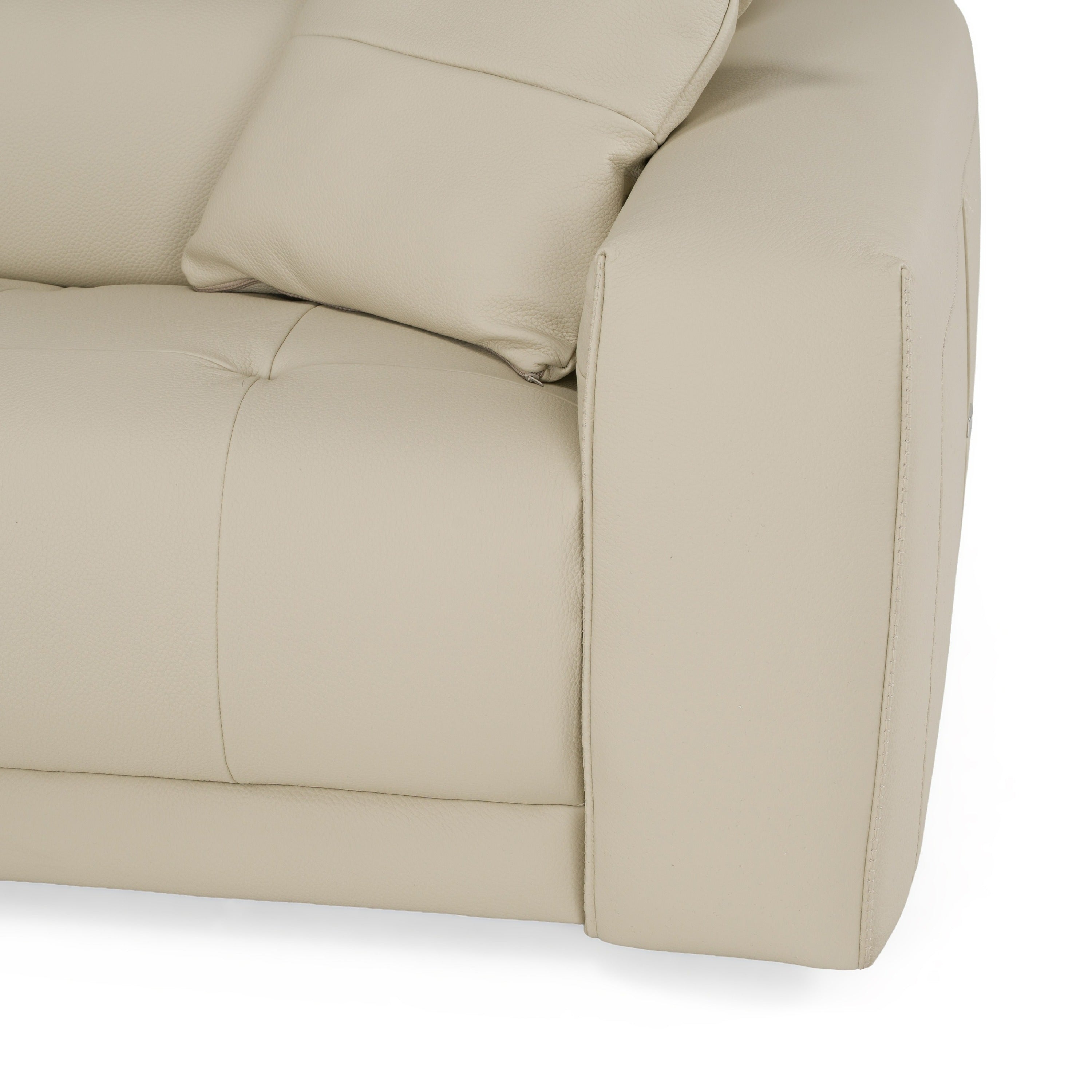 Dalton - Modern Italian Oyster Leather Sectional and 2 Recliners