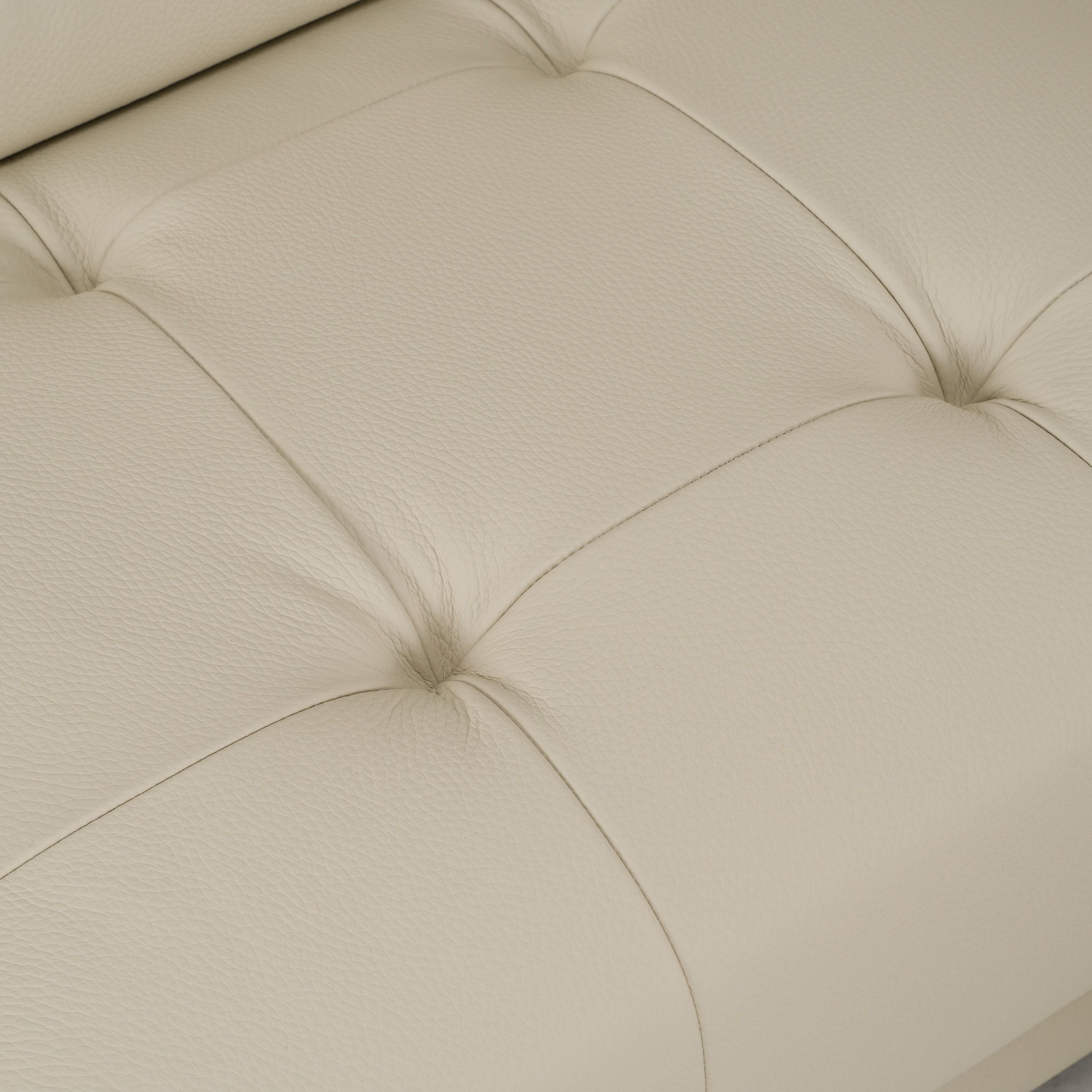 Dalton - Modern Italian Oyster Leather Sectional and 2 Recliners