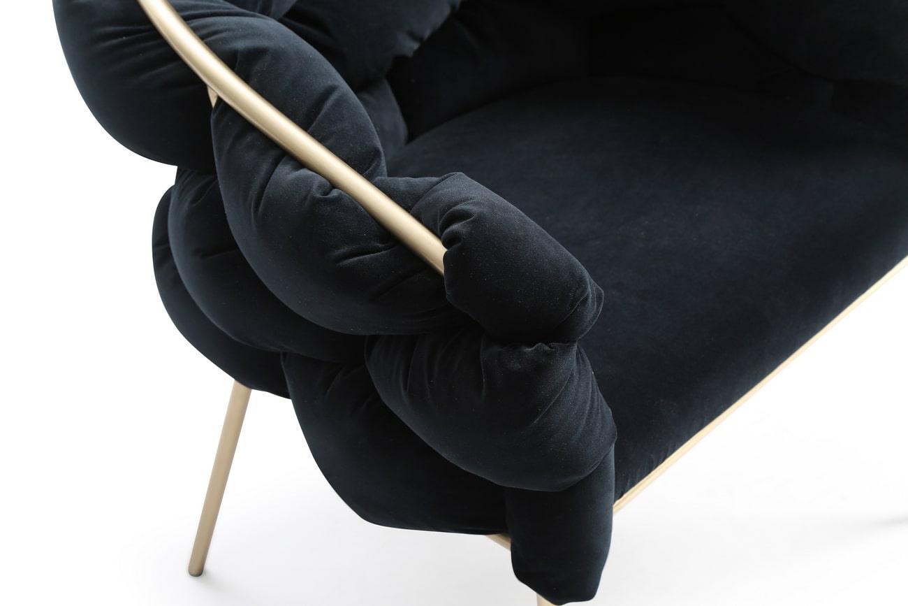 Modrest Debra Modern Velvet Brushed Dining Chair