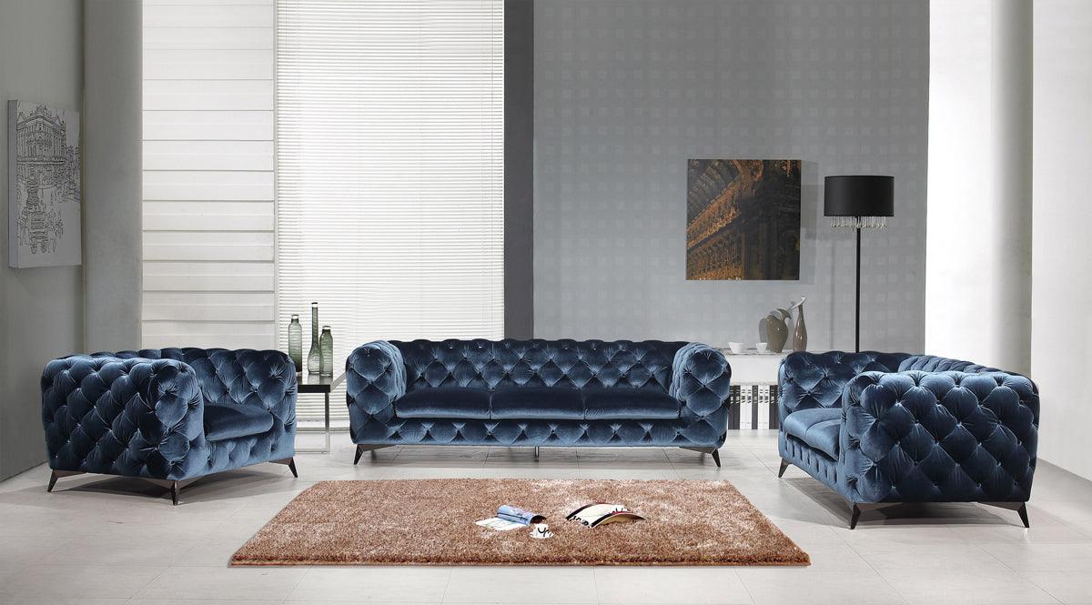 Divani Casa Delilah Modern Fabric Loveseat