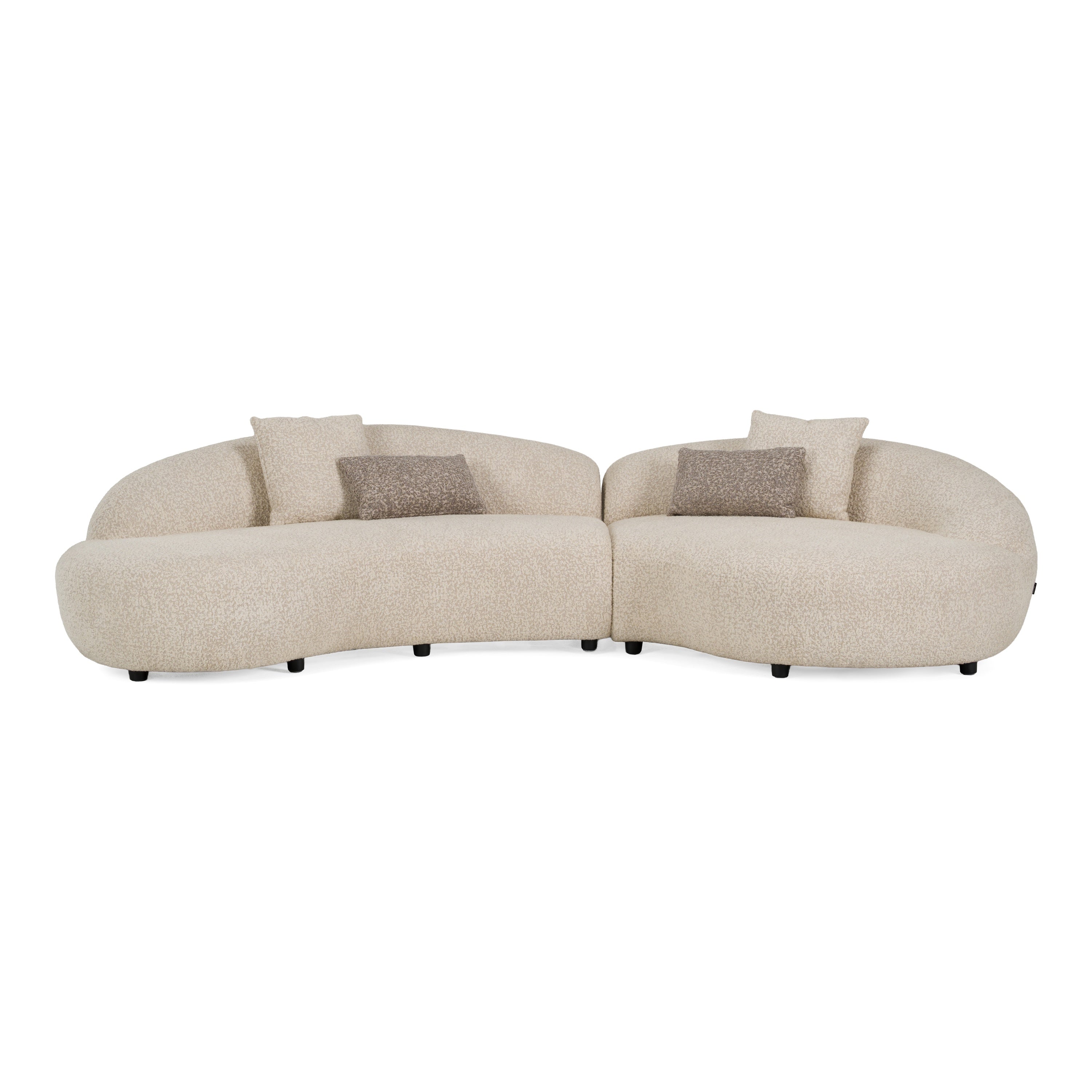 Delvan Contemporary Fabric Right Facing Chaise Sectional Sofa