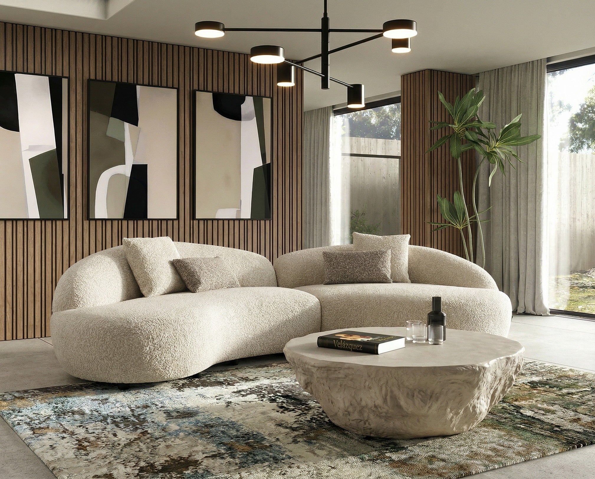 Delvan Contemporary Fabric Right Facing Chaise Sectional Sofa
