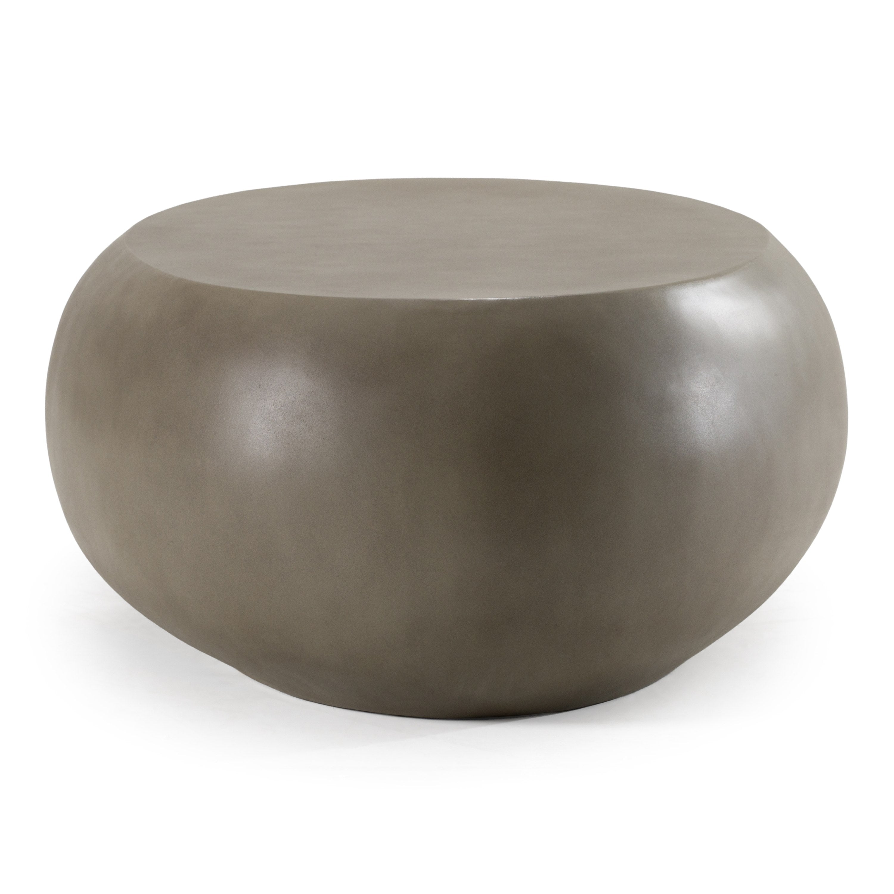 Denny Modern Concrete Large Oval Coffee Table