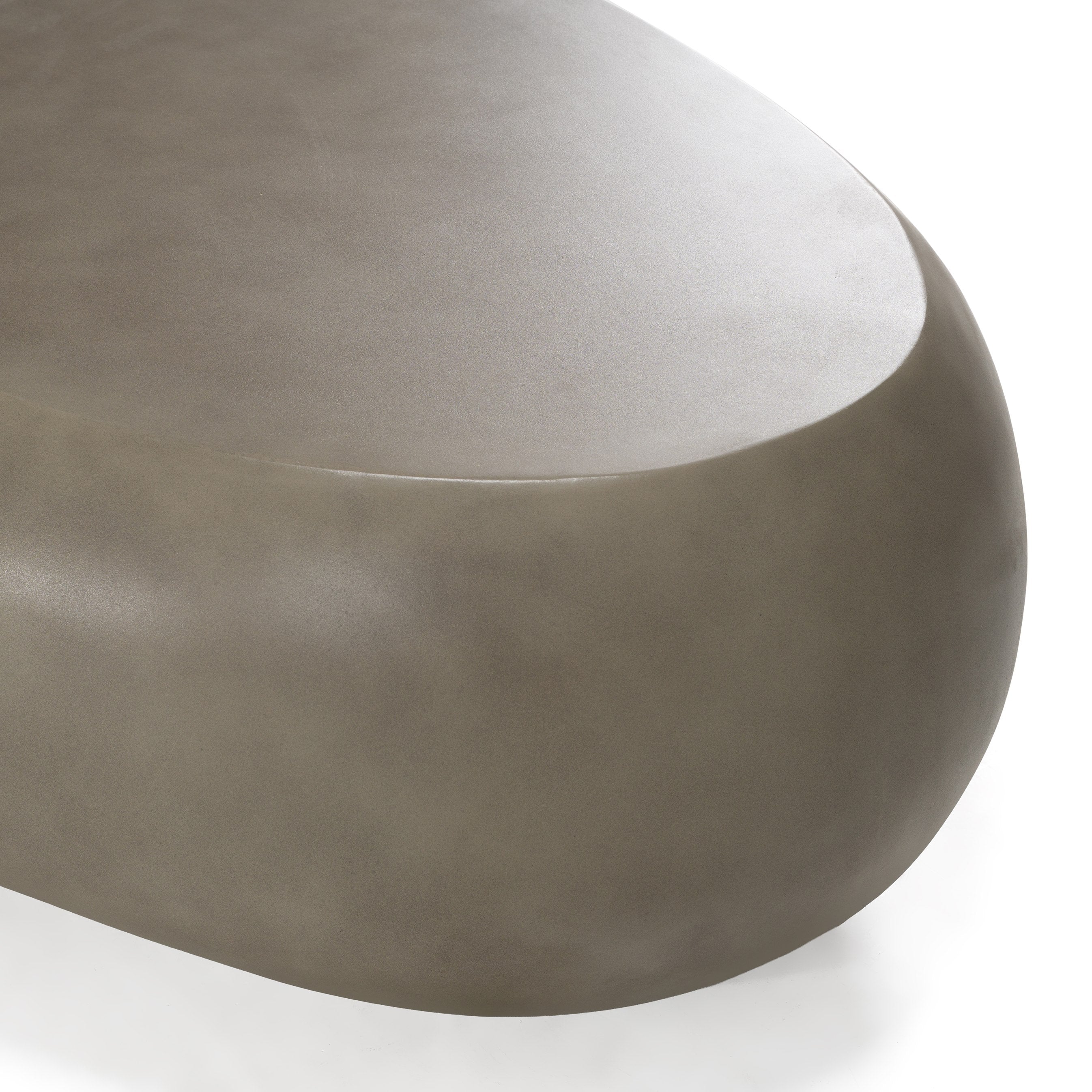 Denny Modern Concrete Large Oval Coffee Table