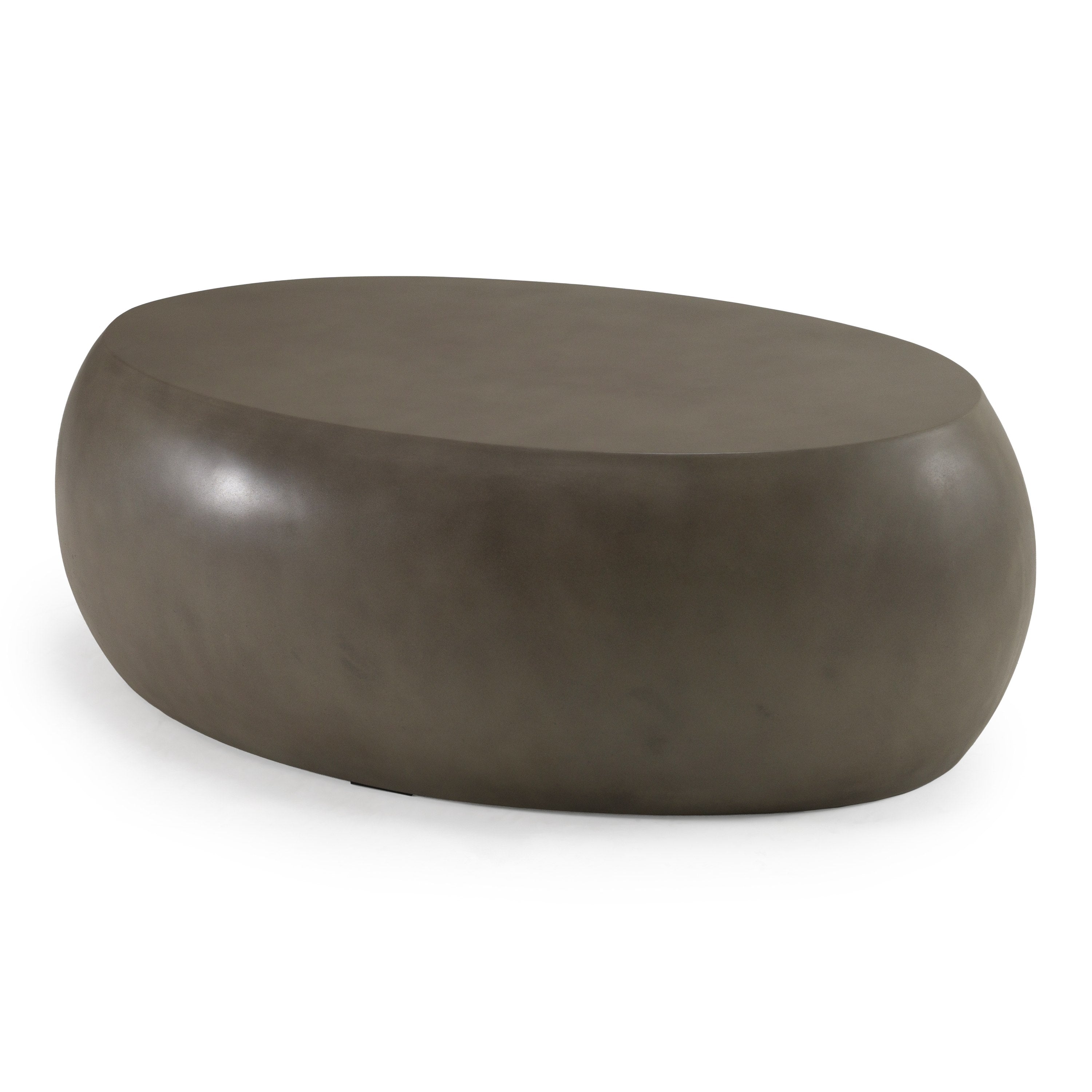Denny Modern Concrete Oval Coffee Table
