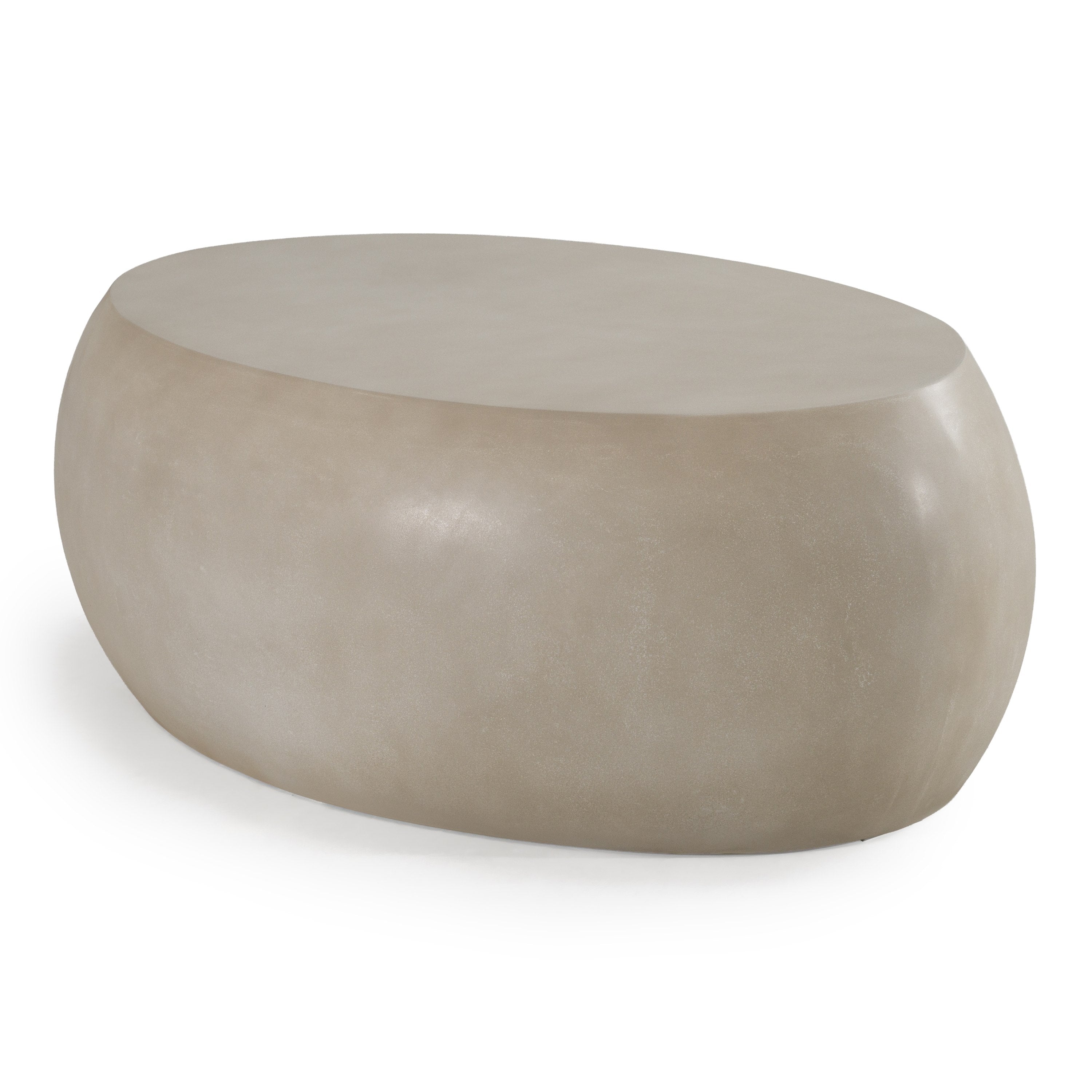 Denny Modern Concrete Oval Coffee Table