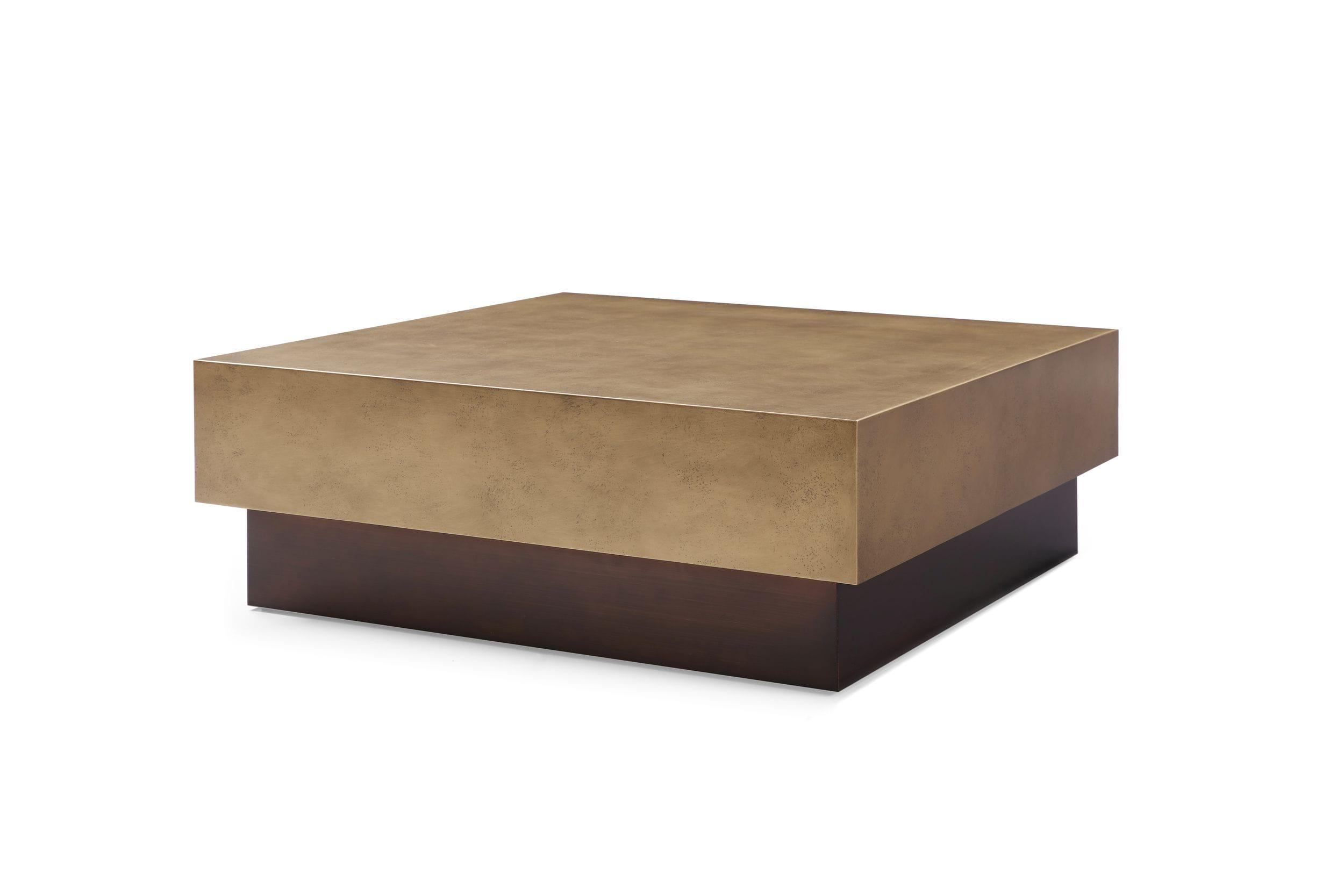 Modrest Derek Modern Metal Antique Copper Coffee Table