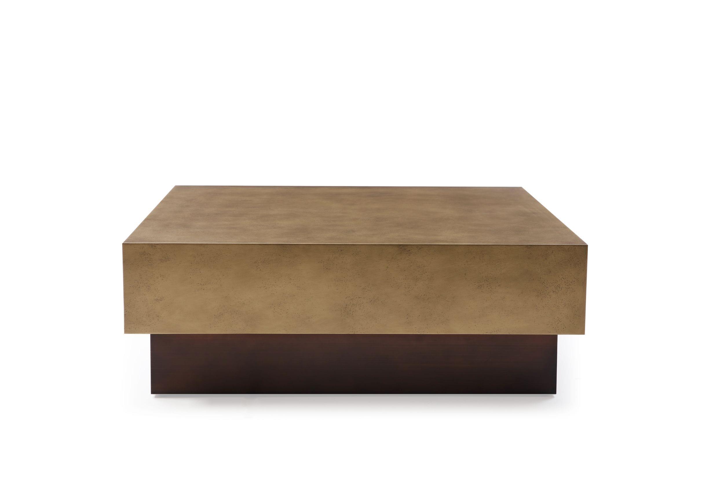 Modrest Derek Modern Metal Antique Copper Coffee Table