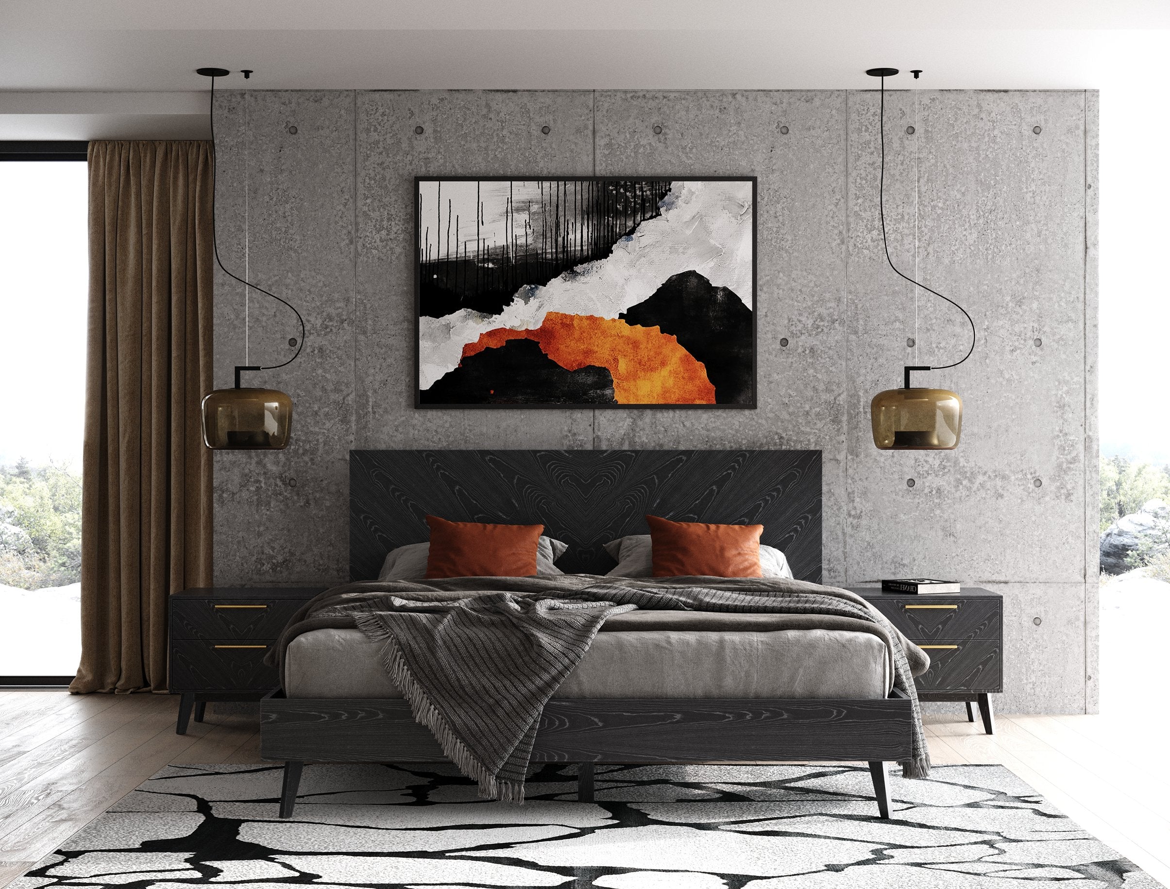 Modrest Diana - Modern Grey Ash Bed-Bed-VIG-Wall2Wall Furnishings