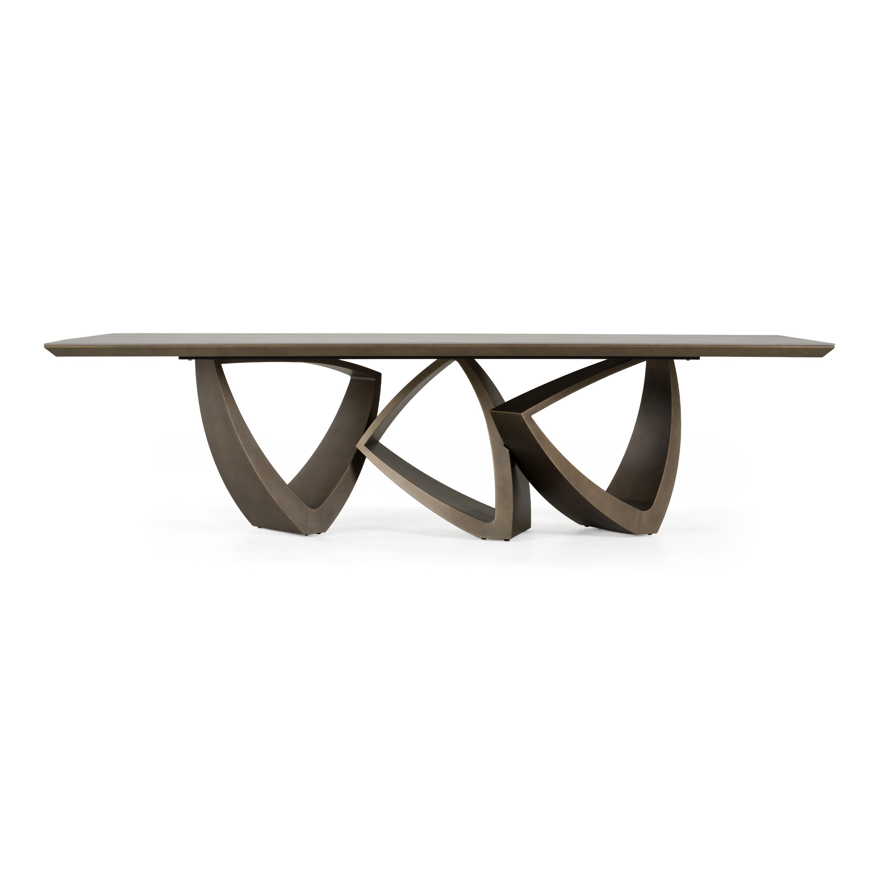 Dollemore Modern Faux Travertine Ceramic and Antique Dining Table
