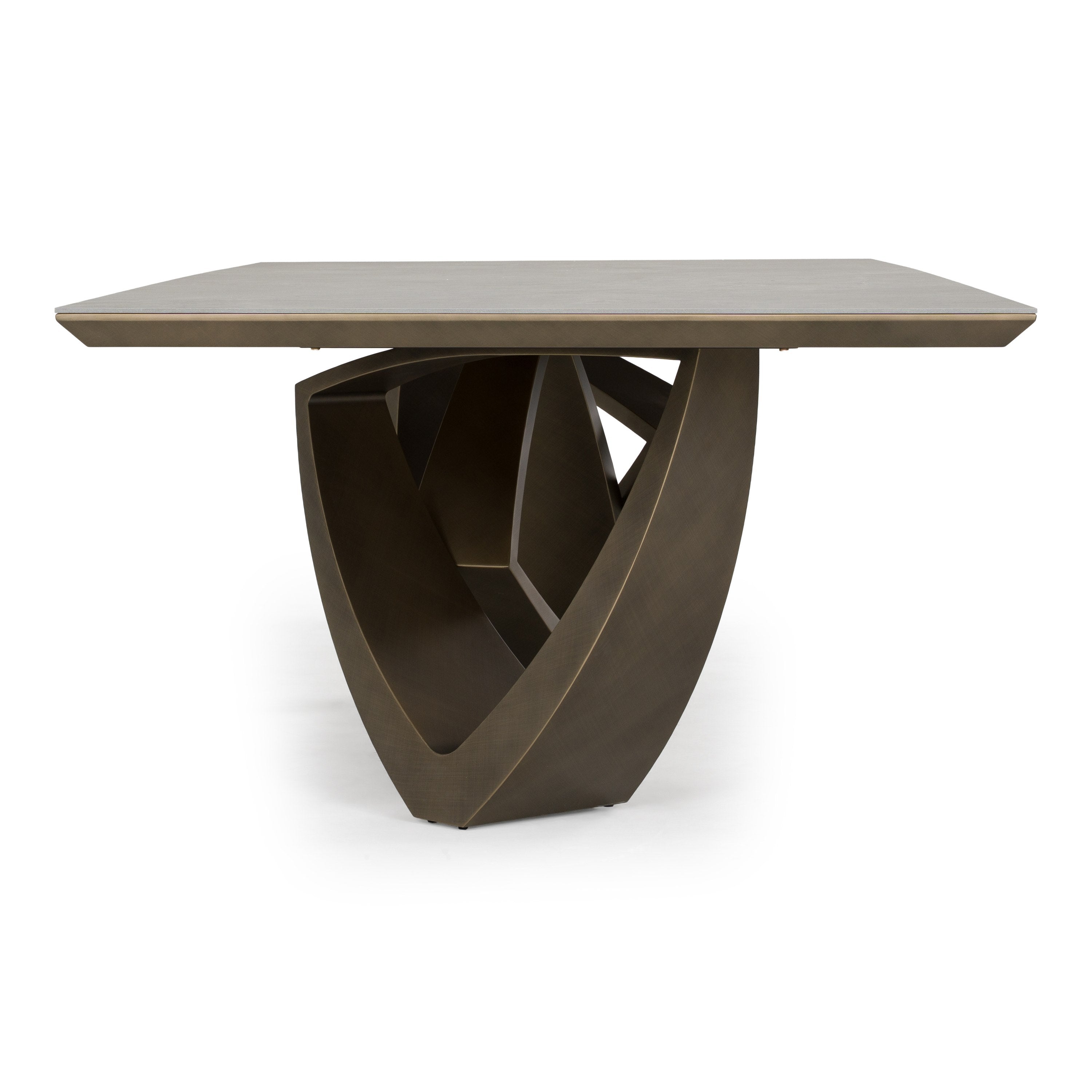 Dollemore Modern Faux Travertine Ceramic and Antique Dining Table
