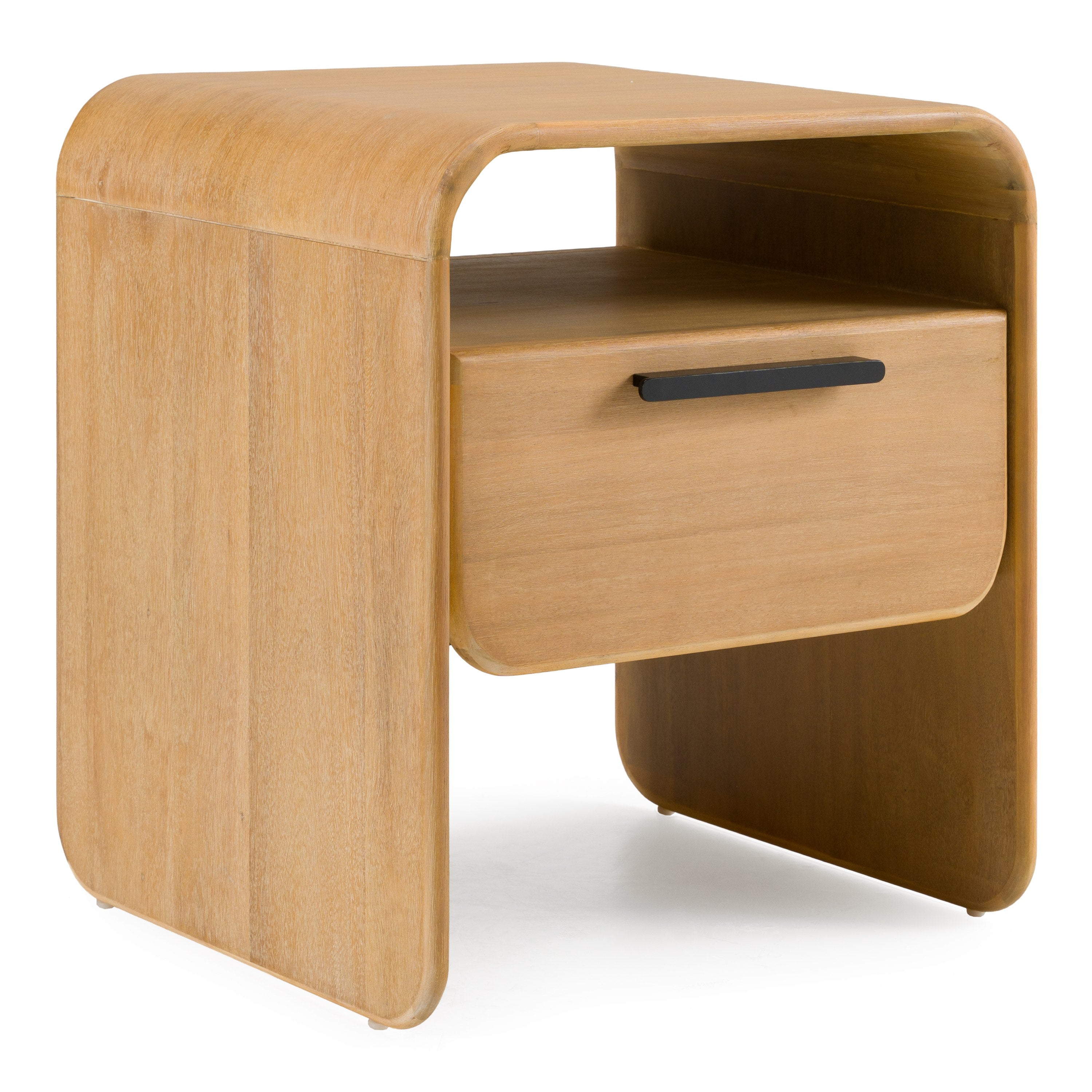 Dresden Modern Natural Acacia 1Drawer Nightstand