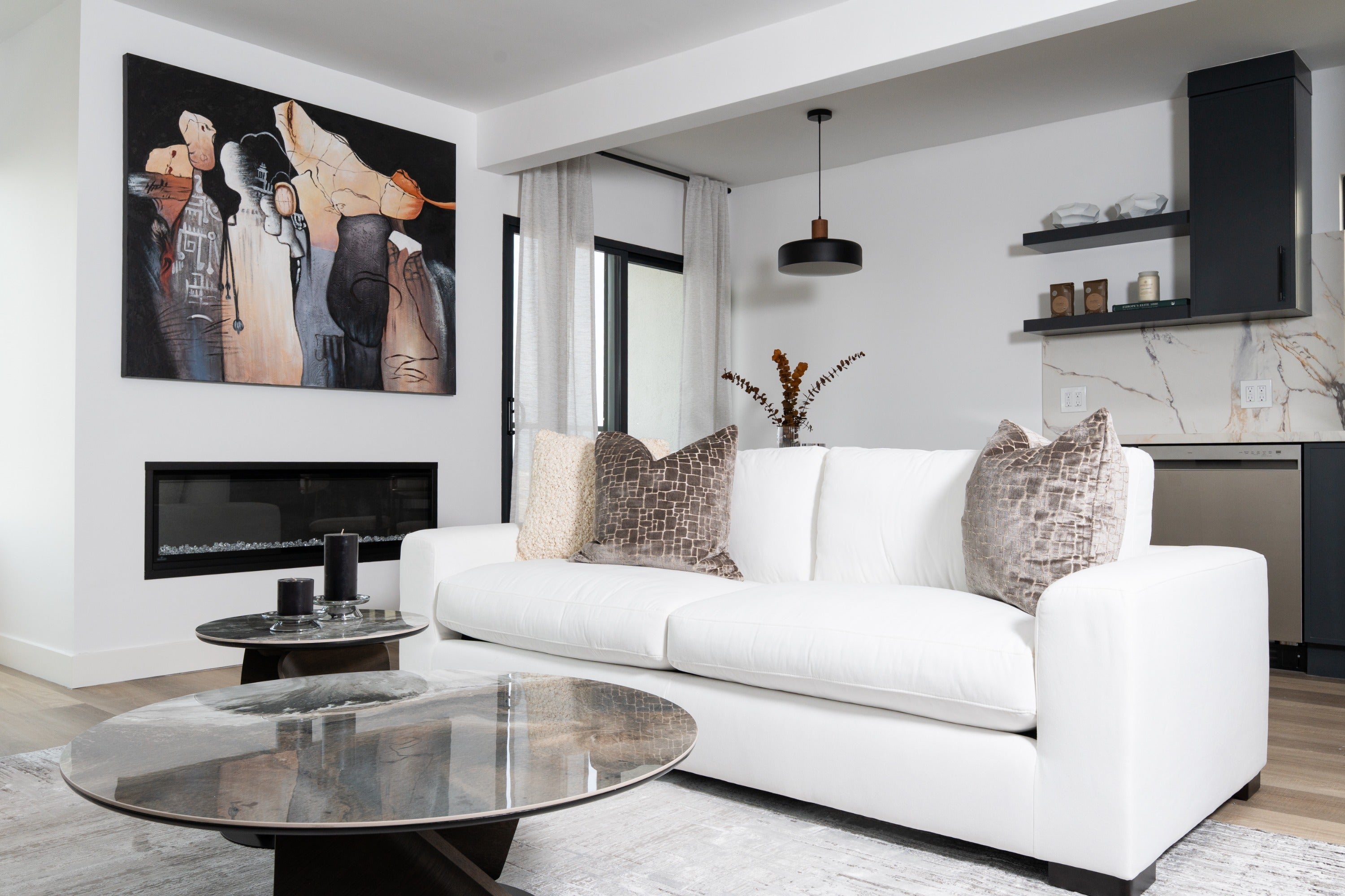 Poppy Modern Fabric Sofa