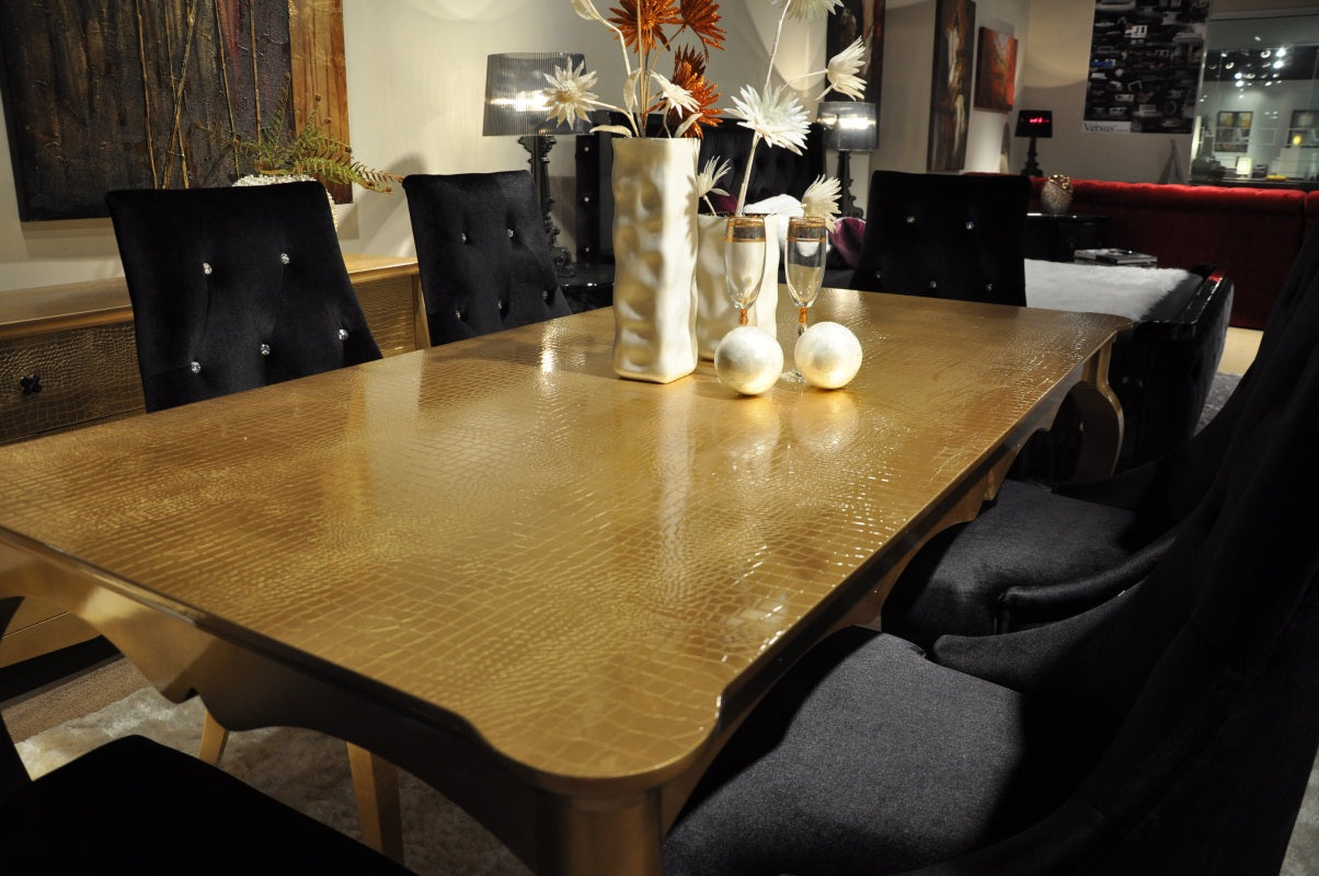 Imperial Transitional Crocodile Dining Table